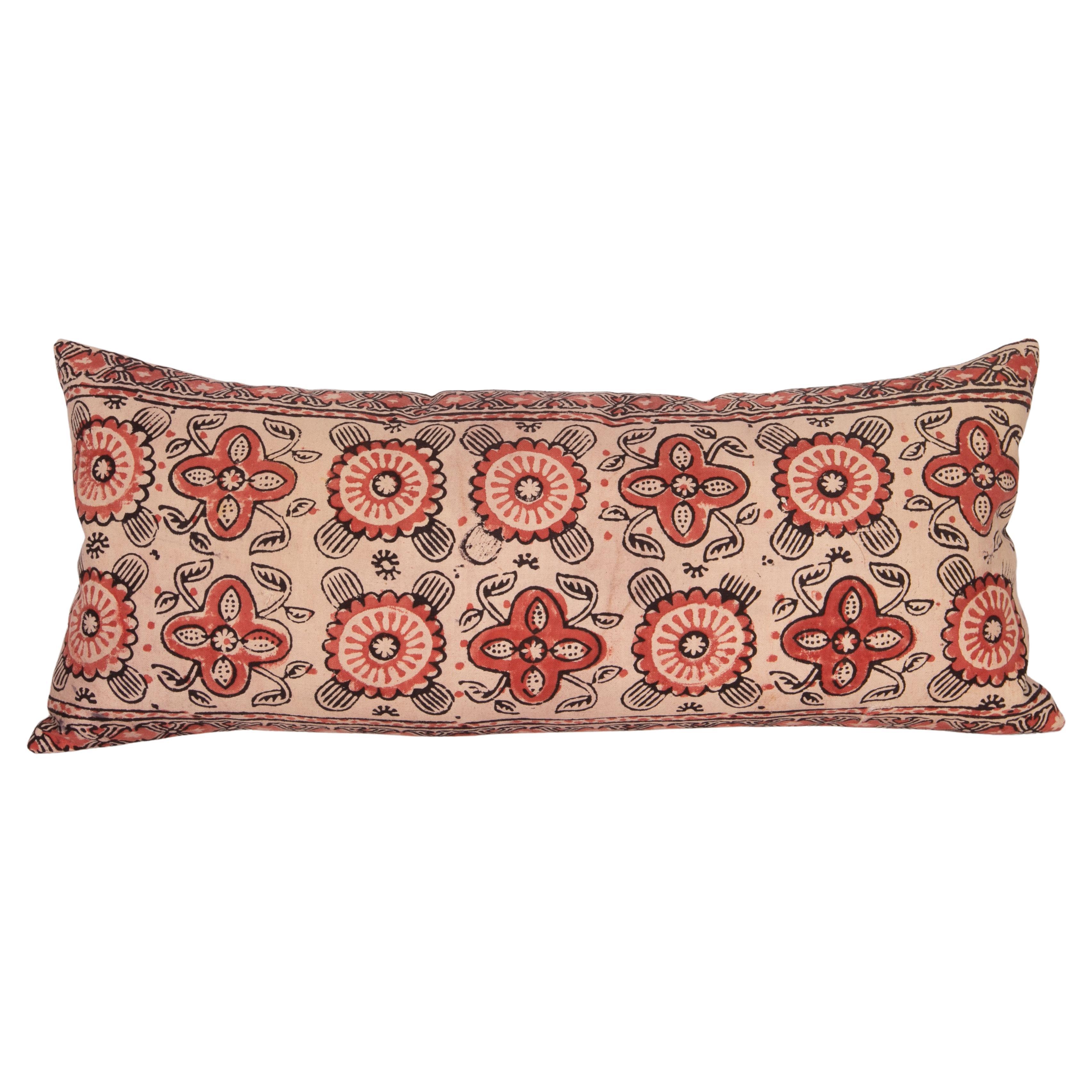 Pillow Case Made from an Indian Kalamkari, Mid20th C For Sale at 1stDibs