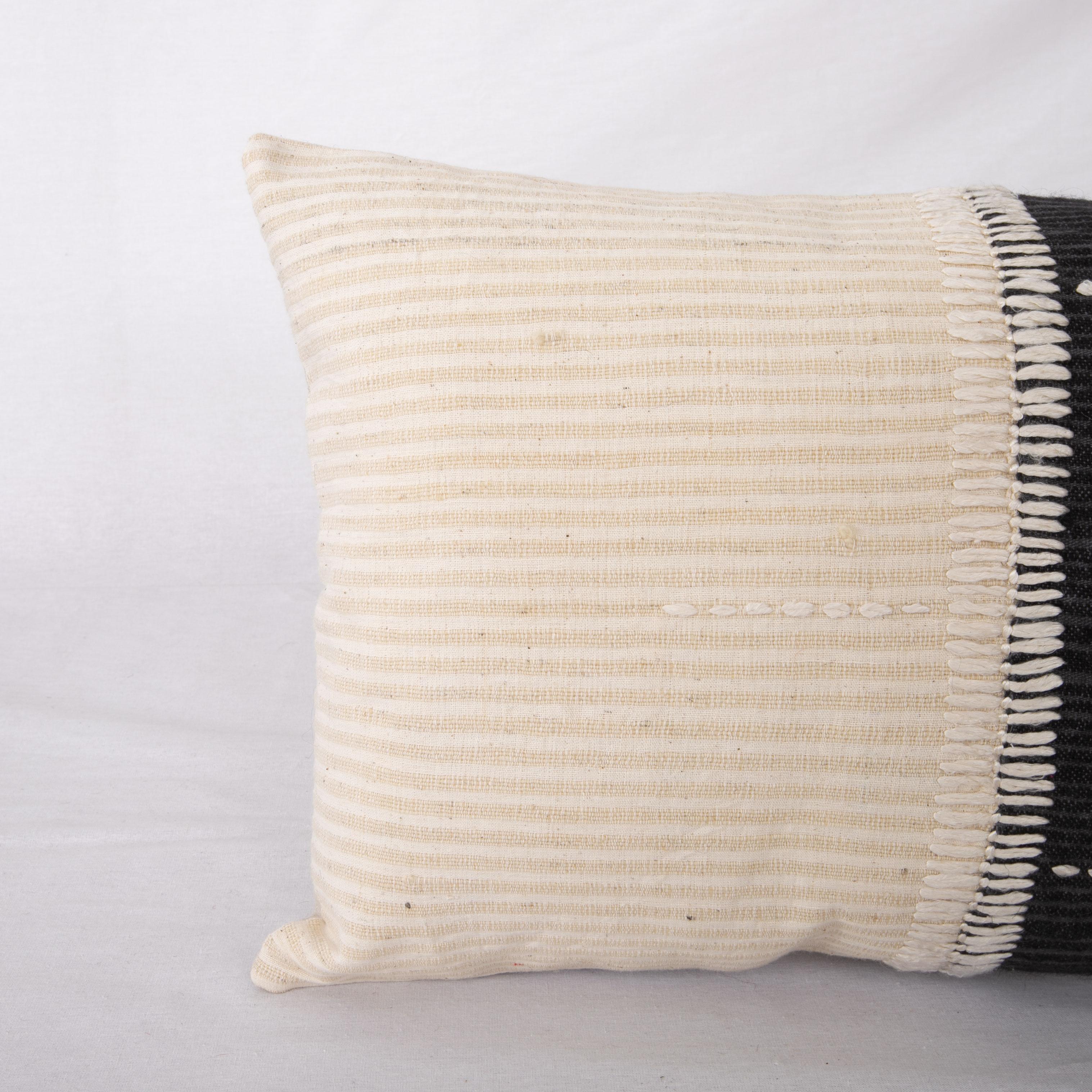 Hand-Woven Pillow Case Made from Anatolian Vintage Textiles