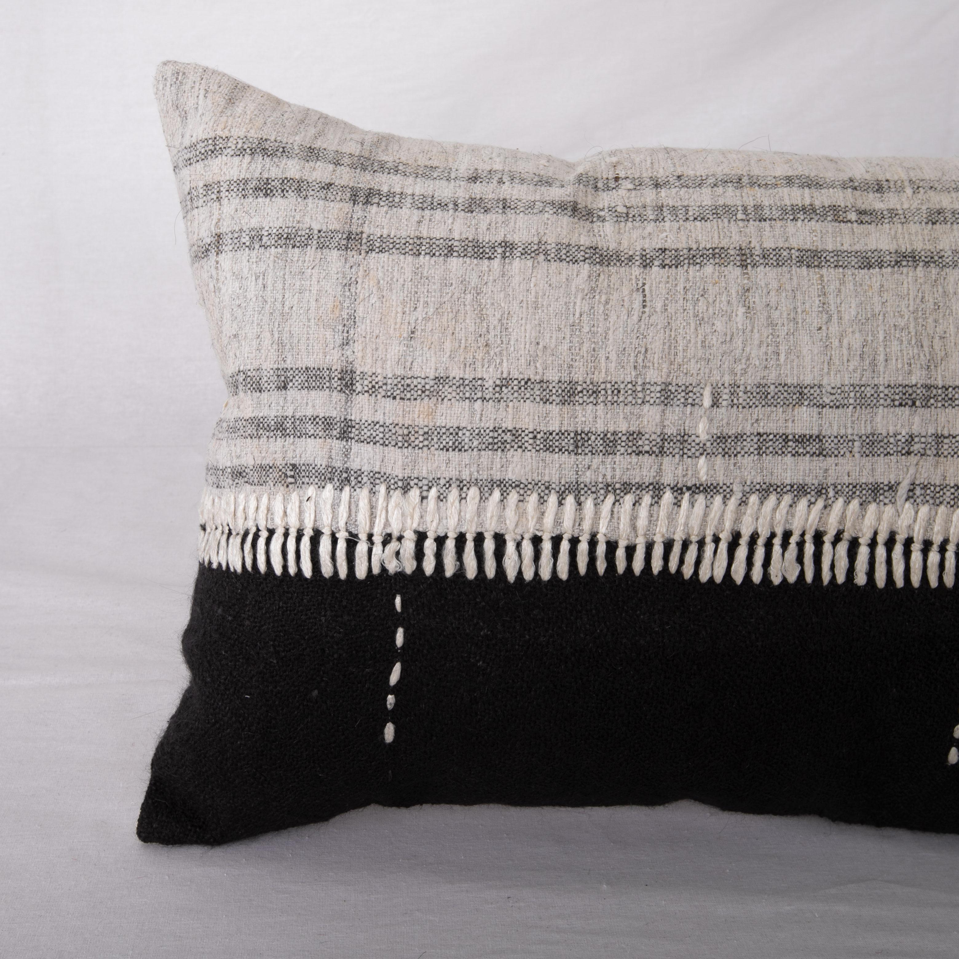 Hand-Woven Pillow Case Made from Anatolian Vintage Textiles