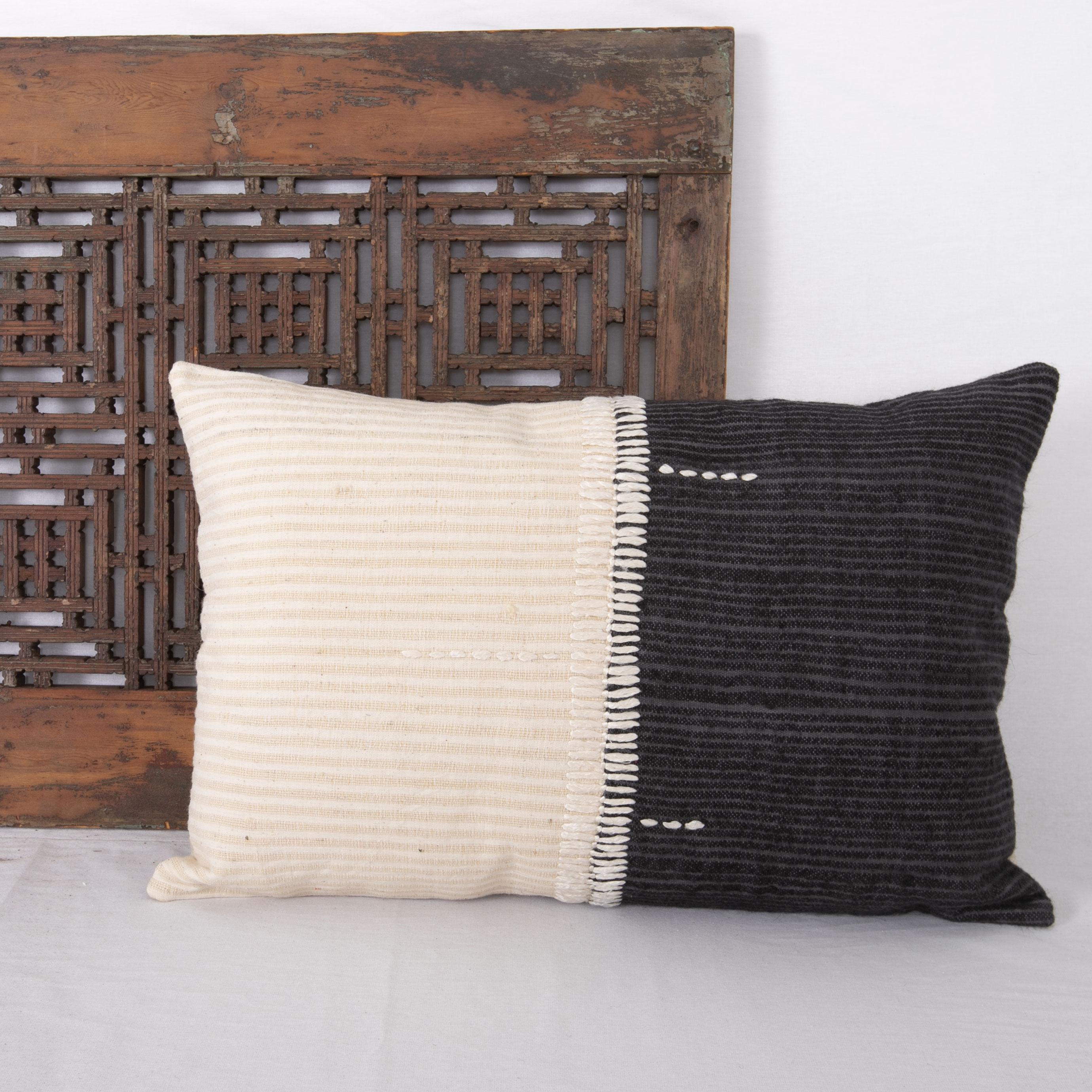 Wool Pillow Case Made from Anatolian Vintage Textiles