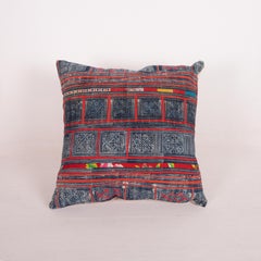 Pillow Case Made from Hmong Hill Tribe Batik Textile Mid 20th C