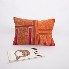 Pillow Case Made from Hmong Hill Tribe Batik Textile Mid 20th C