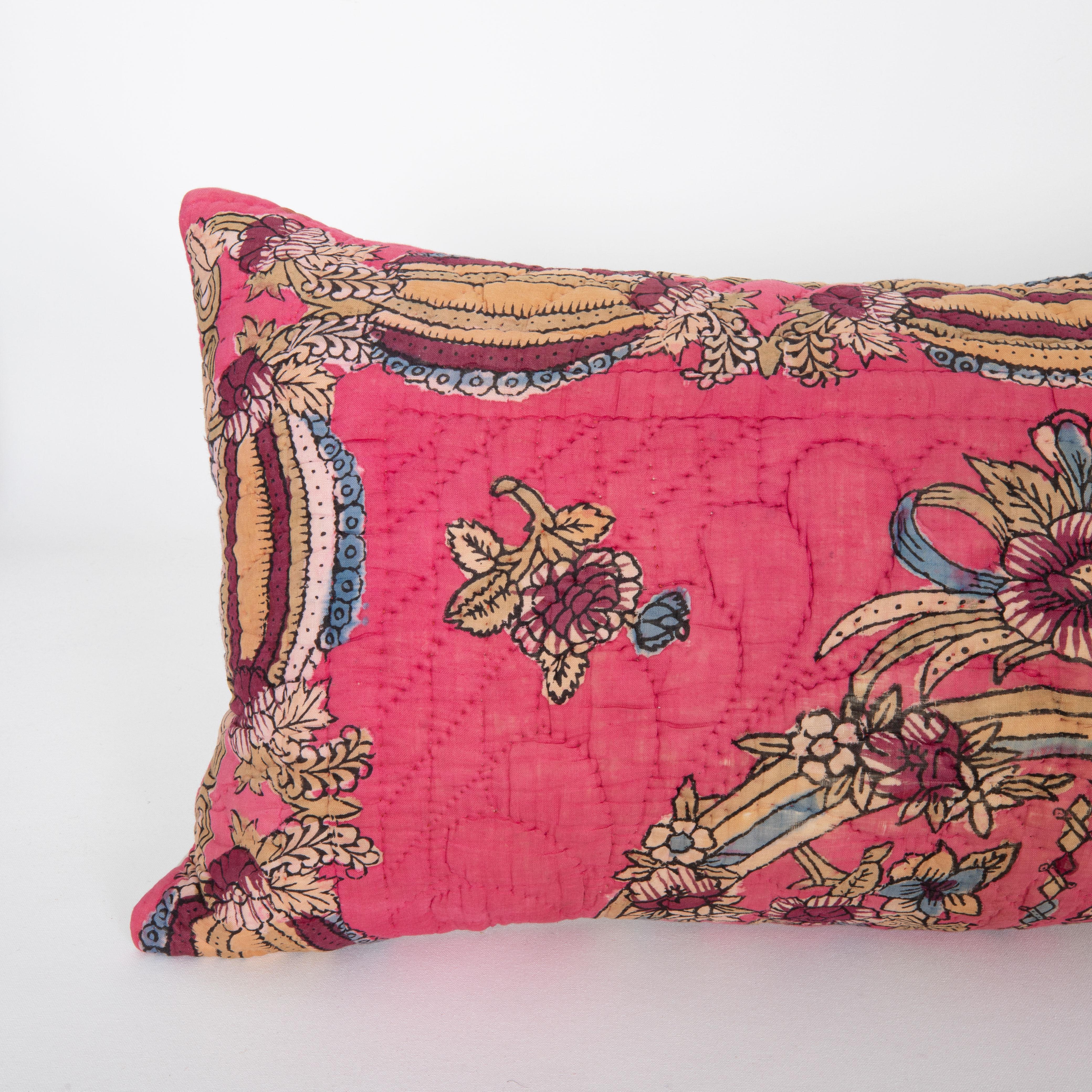 Turkish Pillow Case Made From Mid 20th C. Anatolian Quilt For Sale