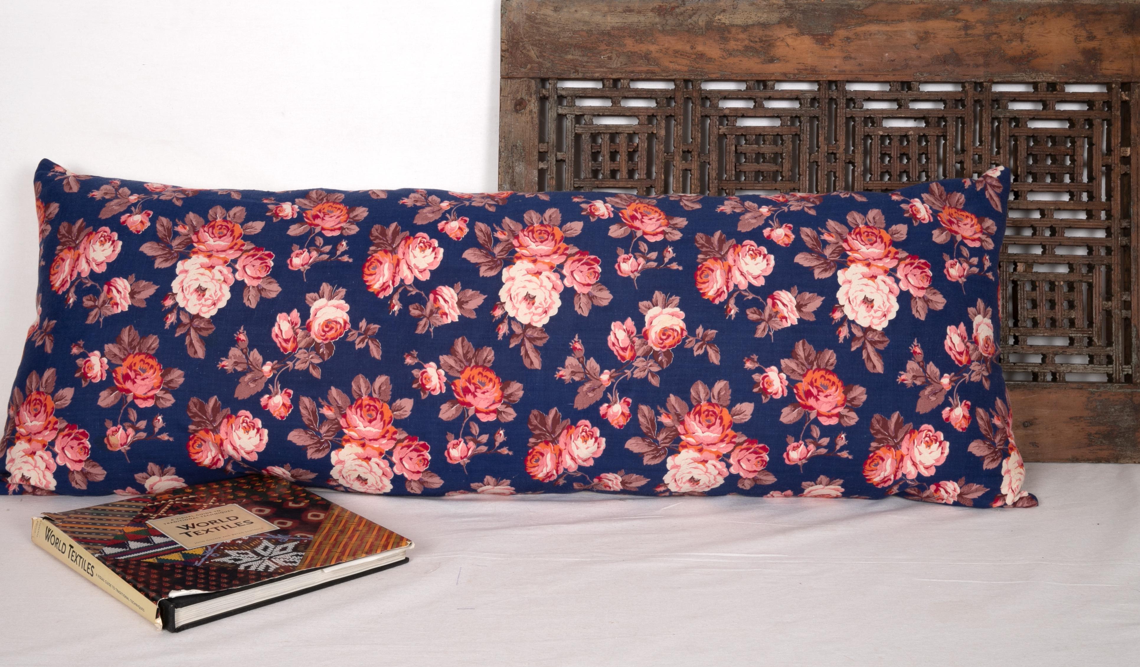 Woven Pillow Case Made from Mid-20th Century Russian Cotton Printed Textile, 1960s