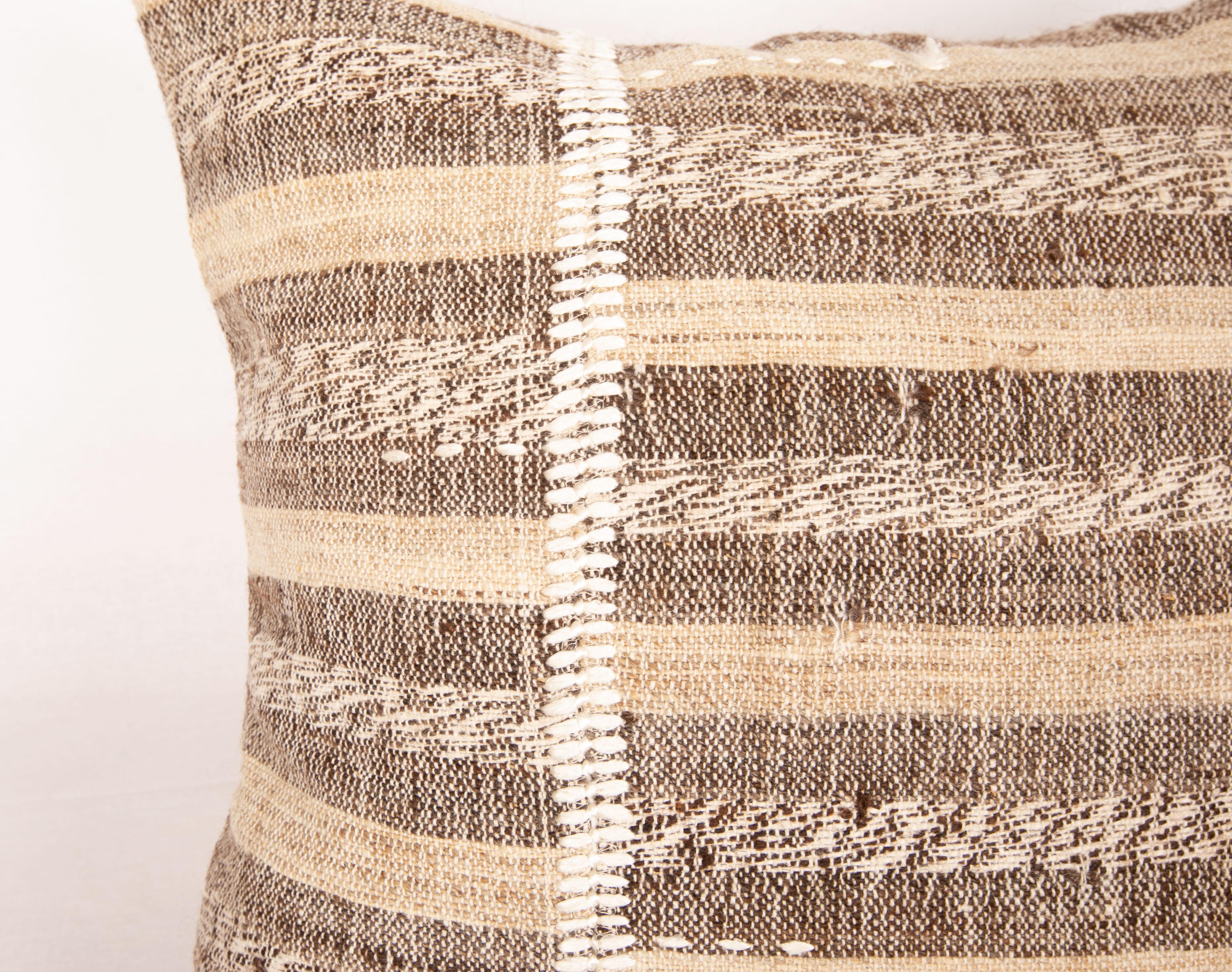 Hand-Woven Pillow Case Made from Rustic Anatolian Vintage Kilim For Sale