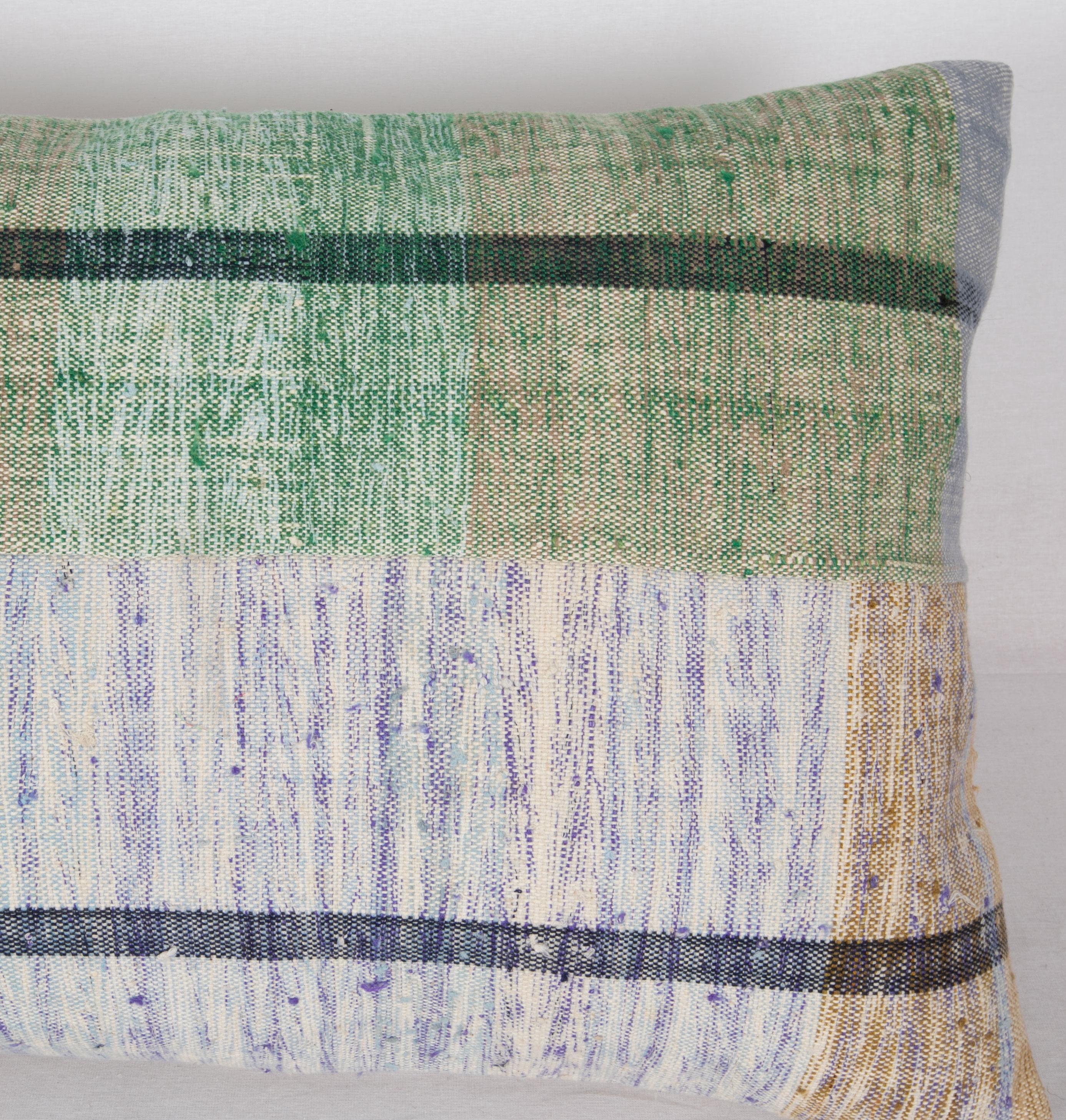 Hand-Woven Pillow Case Made from Rustic Anatolian Vintage Kilim For Sale
