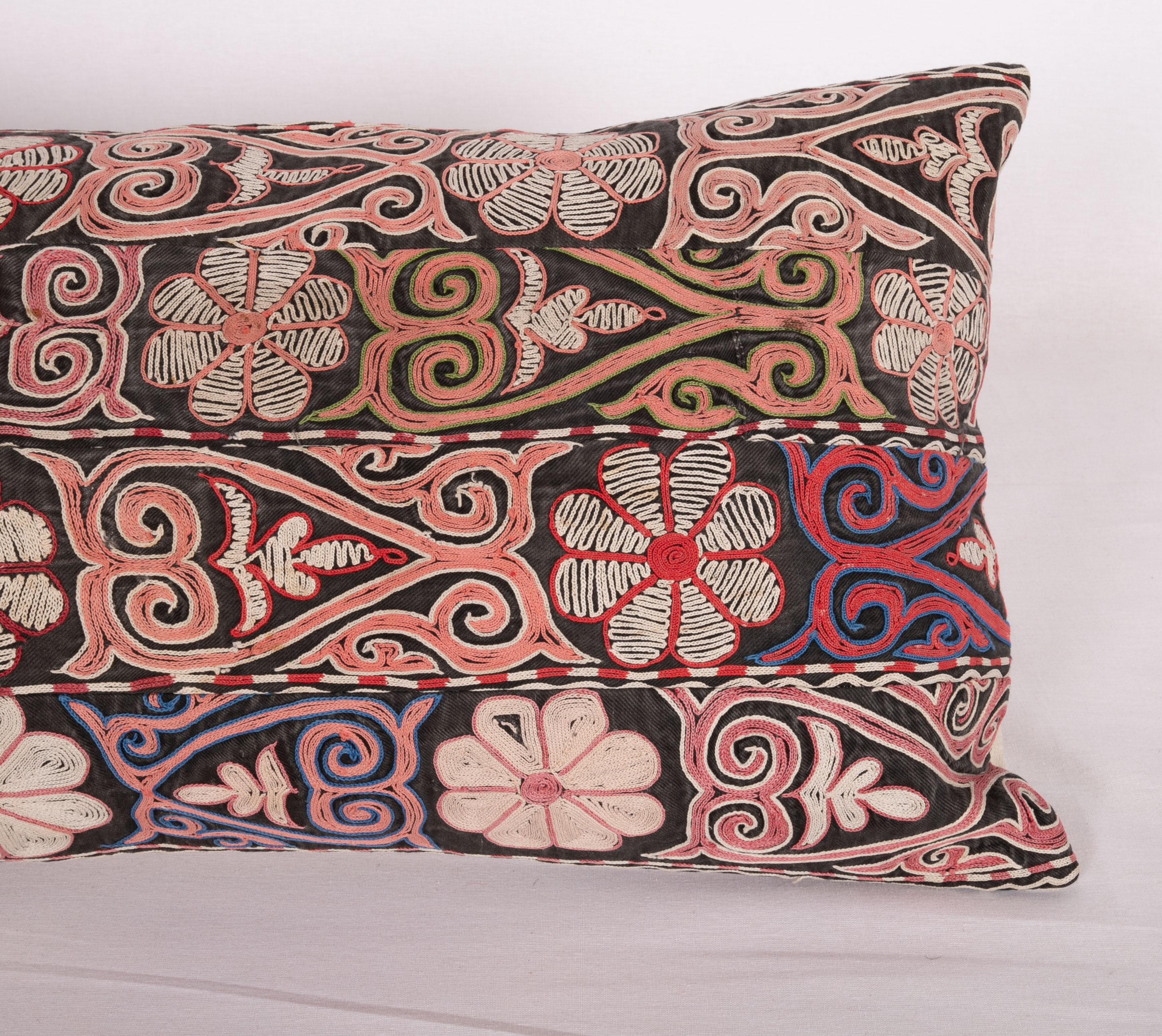 Kazakhstani Pillow Case Made from the Borders of a Kyrgyz / Kazak Embroidery