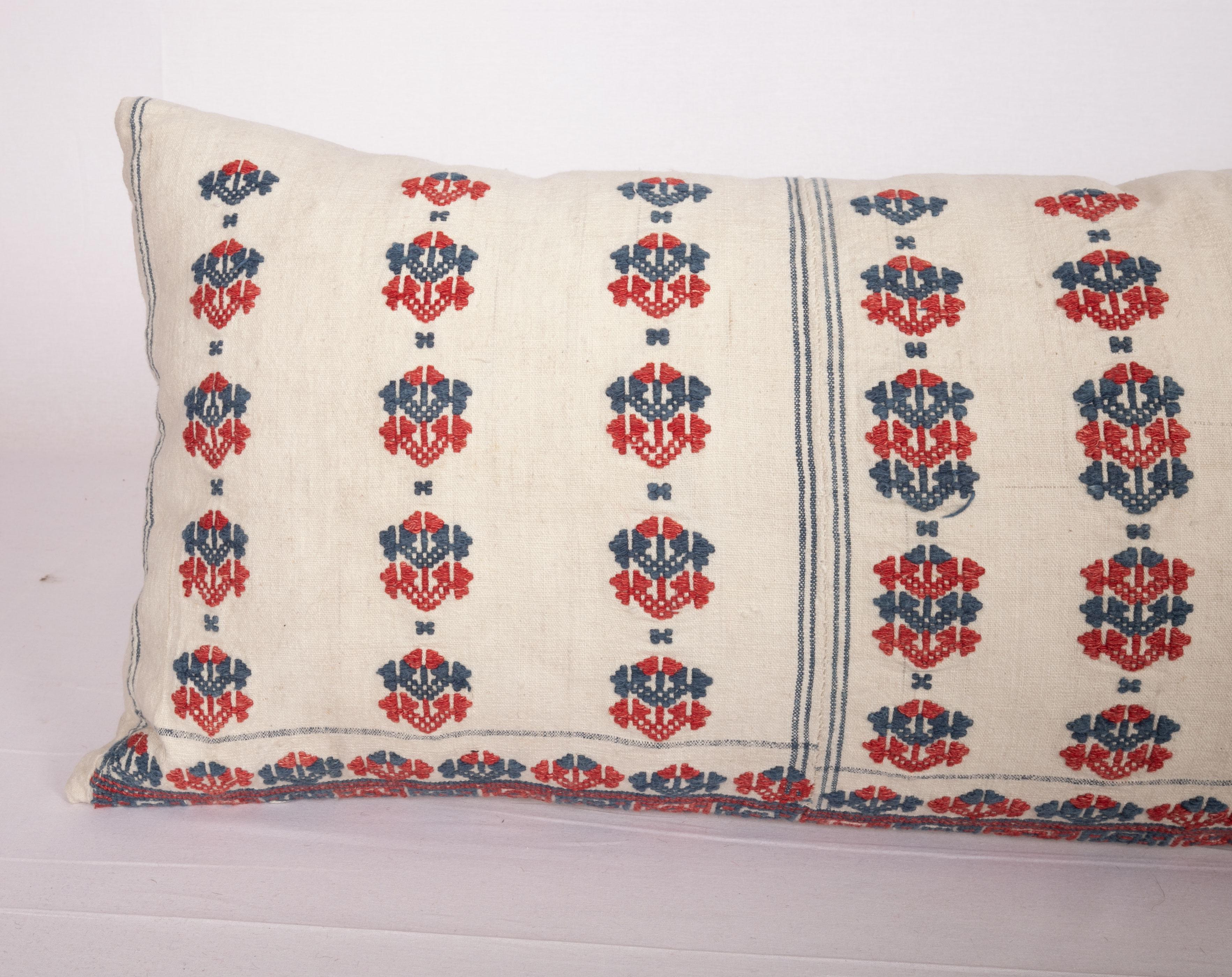 Suzani Pillow Case Made from the Skirt of a Western Anatolian Dress, Early 20th Century