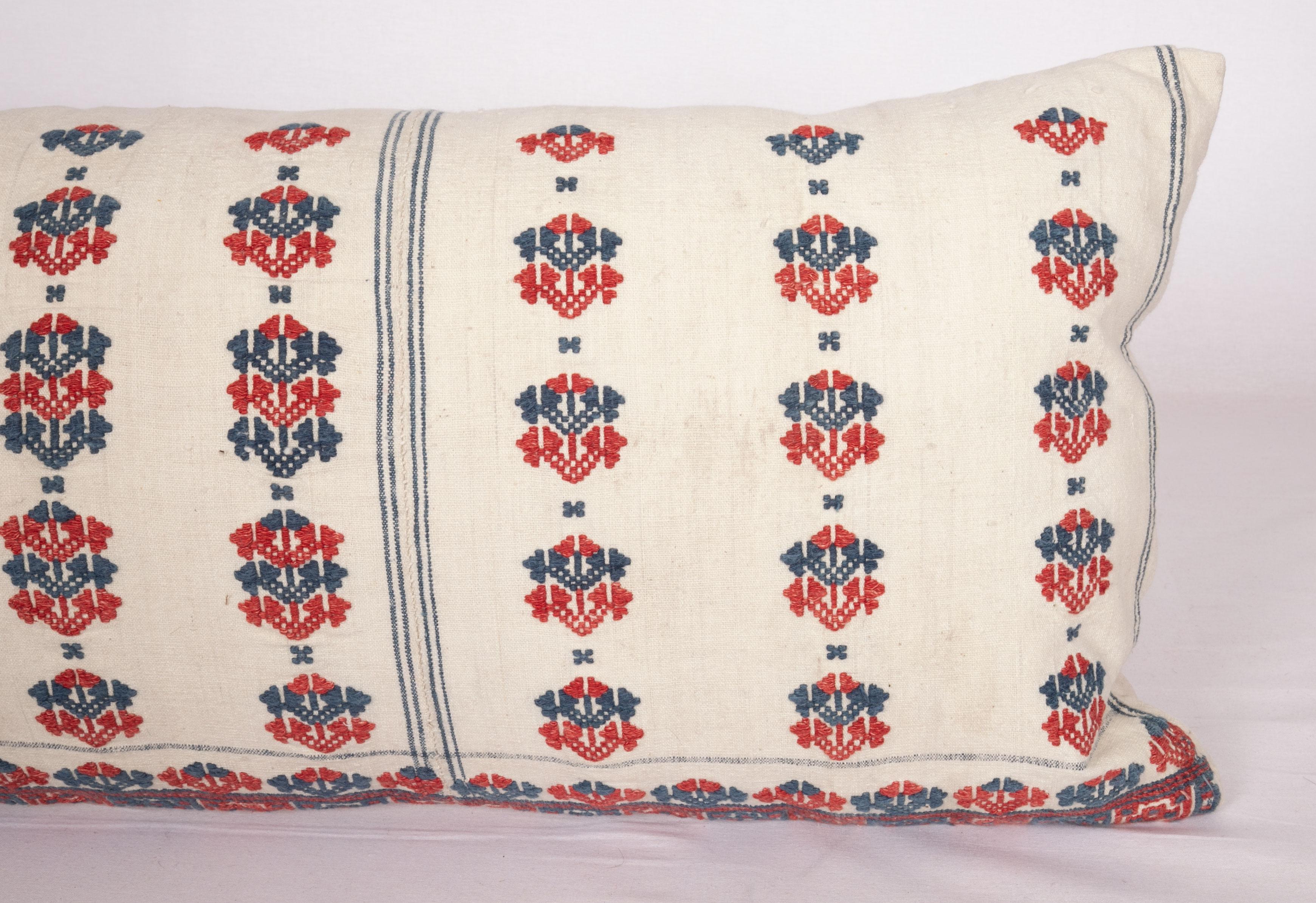 Embroidered Pillow Case Made from the Skirt of a Western Anatolian Dress, Early 20th Century