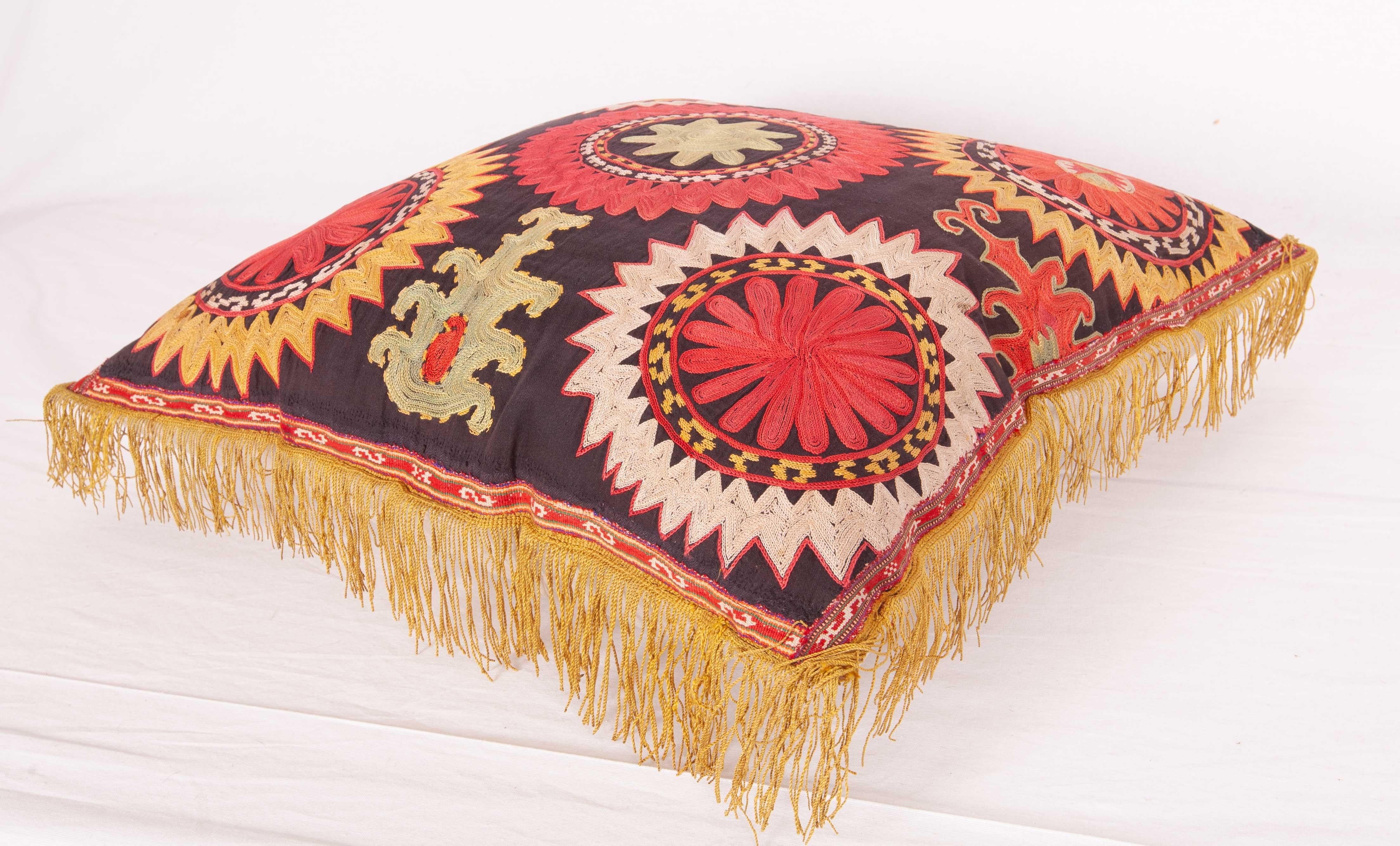Silk Pillow Casefashioned from a Lakai Uzbek Mirror Bag , Late 19th Century