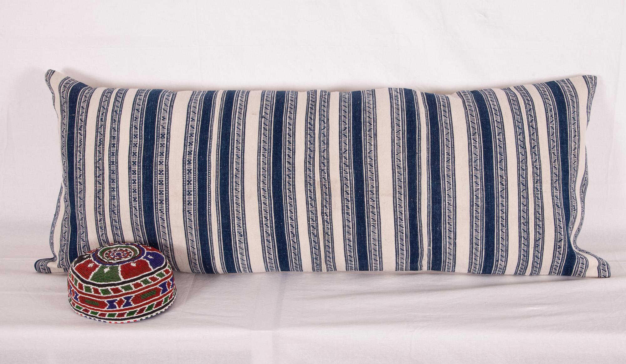 Pillow Cases Fashioned from a Early 20th Century Indigo Cotton Jajim 4