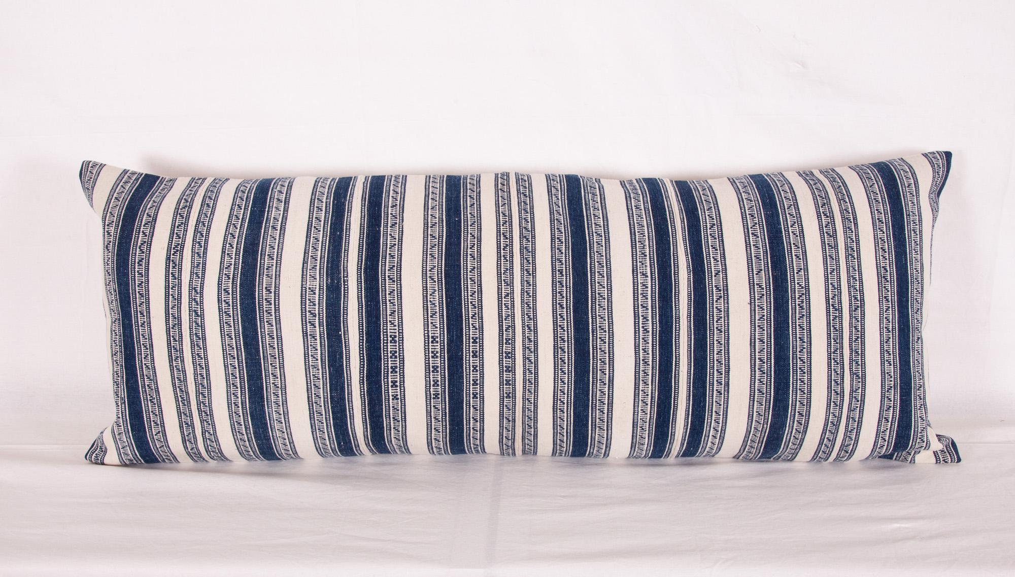Pillow Cases Fashioned from a Early 20th Century Indigo Cotton Jajim 1