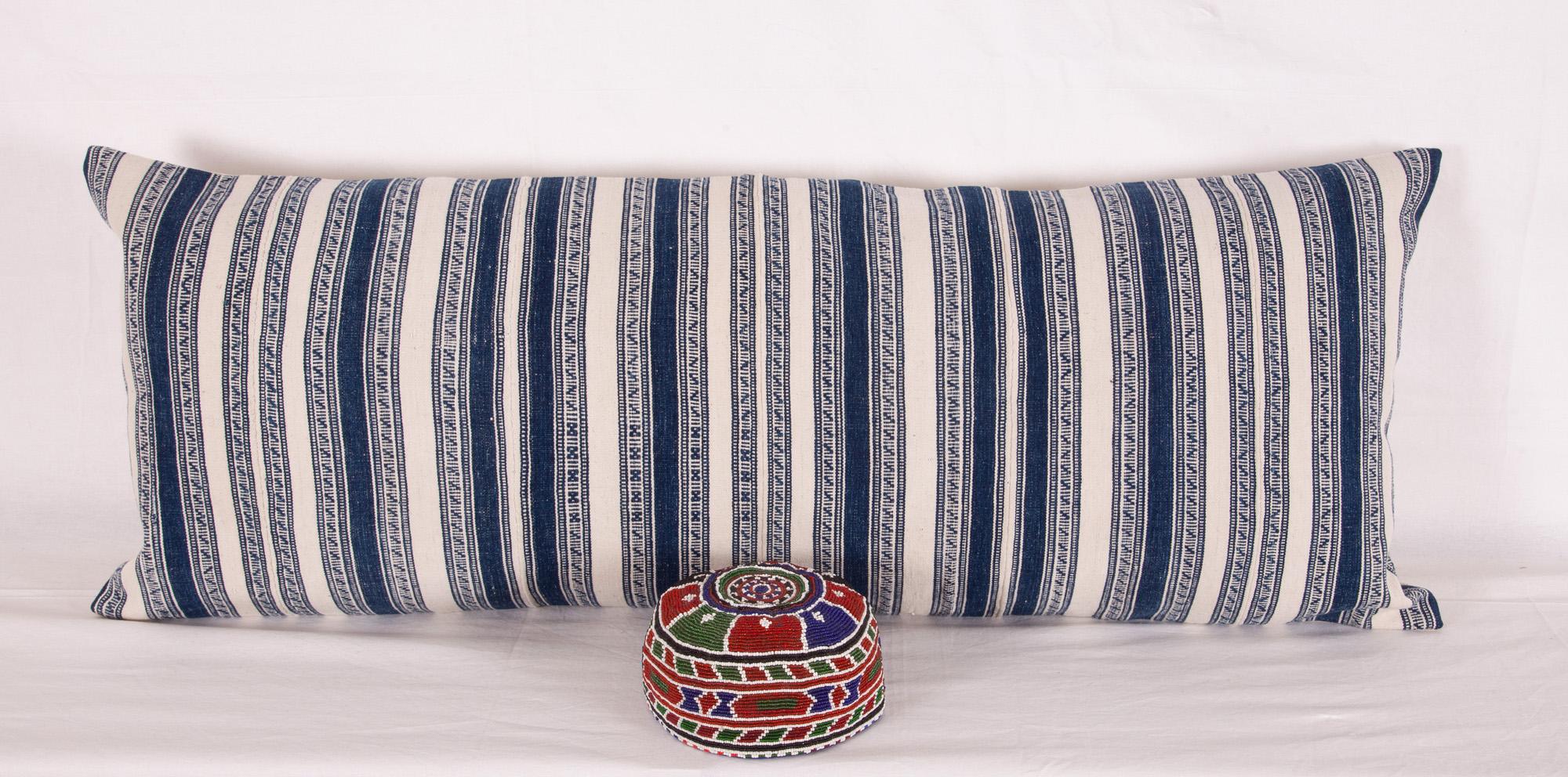 Pillow Cases Fashioned from a Early 20th Century Indigo Cotton Jajim 2