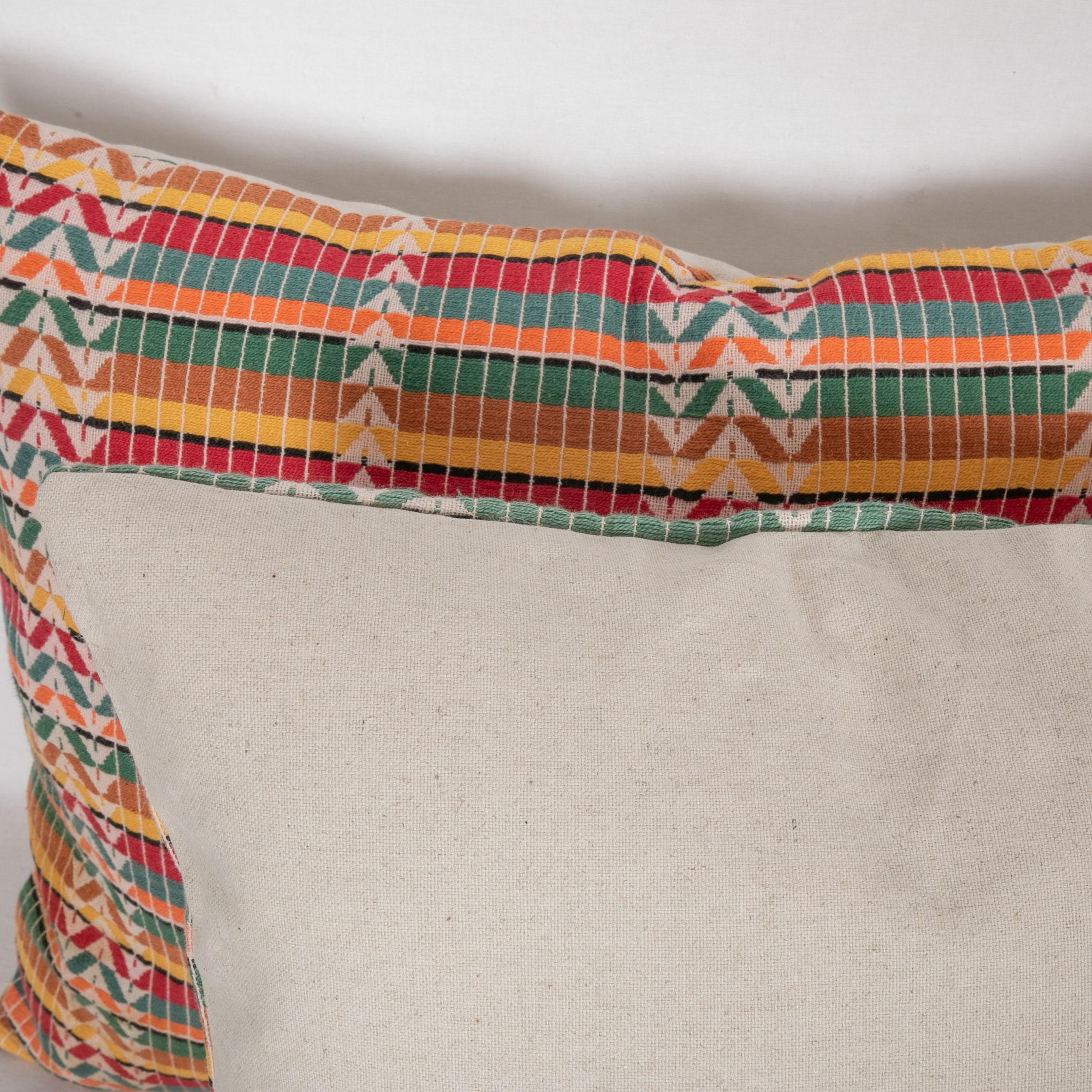 Embroidered Pillow Cases Fashioned from a Mid-20th Century Afghan Hazara Embroidery For Sale