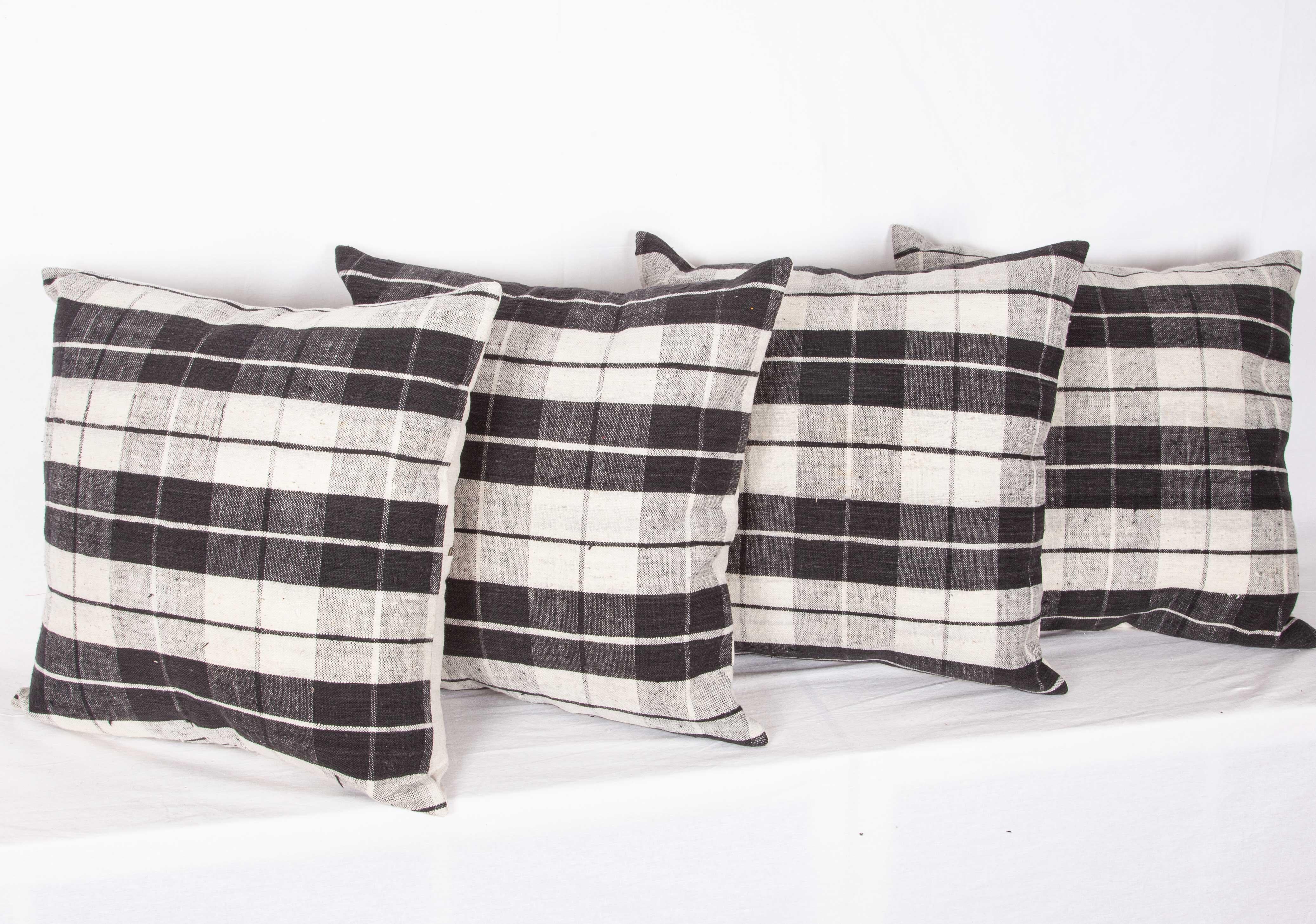 Turkish Pillow Cases Fashioned from a Mid-20th Century Anatolian Cotton Cover