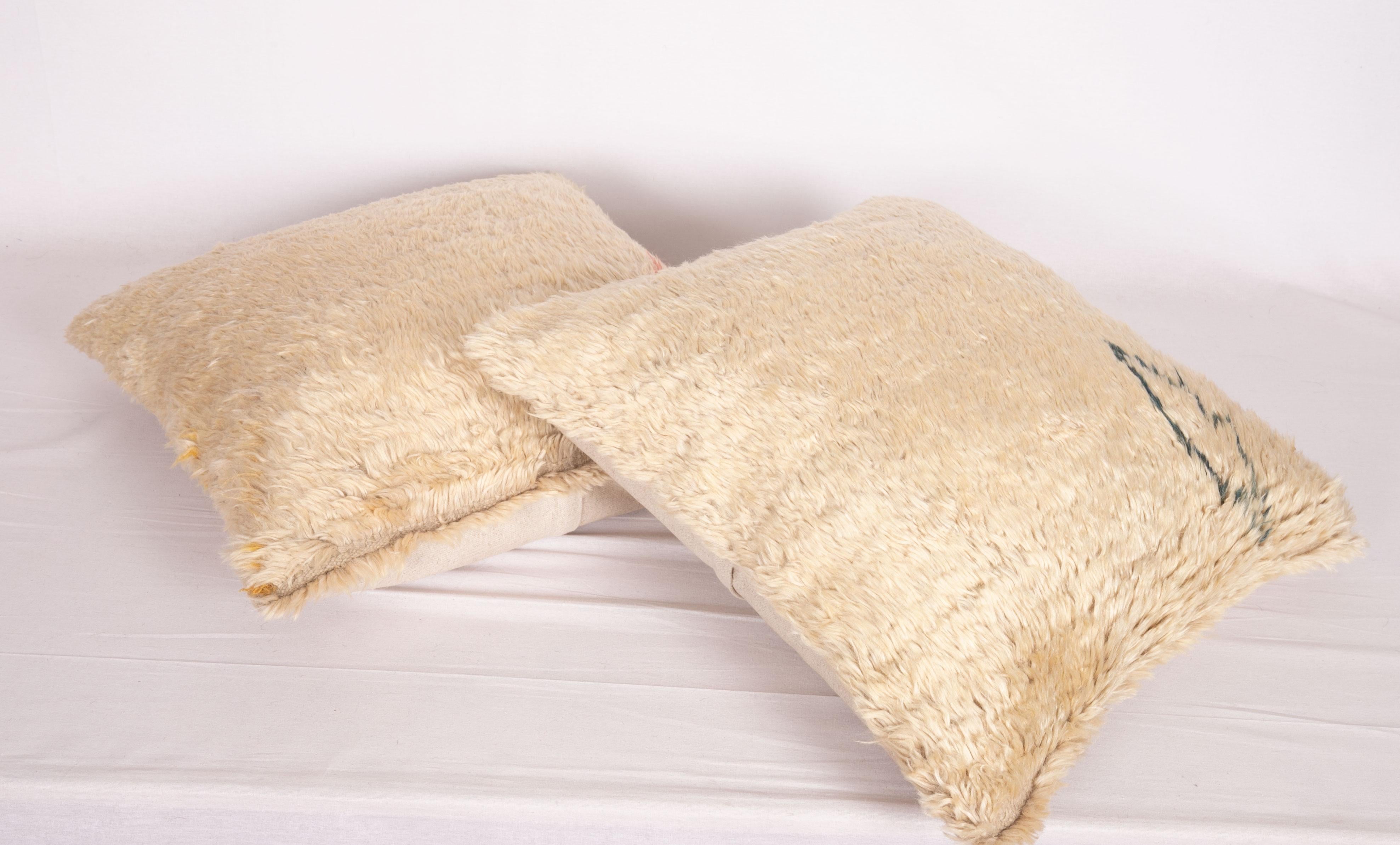 Pillow Cases Fashioned from a Mid-20th Century Angora Tulu Rug 2
