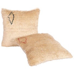 Pillow Cases Fashioned from a Mid-20th Century Angora Tulu Rug