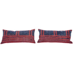 Pillow Cases Fashioned from a Mid-20th Century, Hmong Hill Tribe Batik Textile