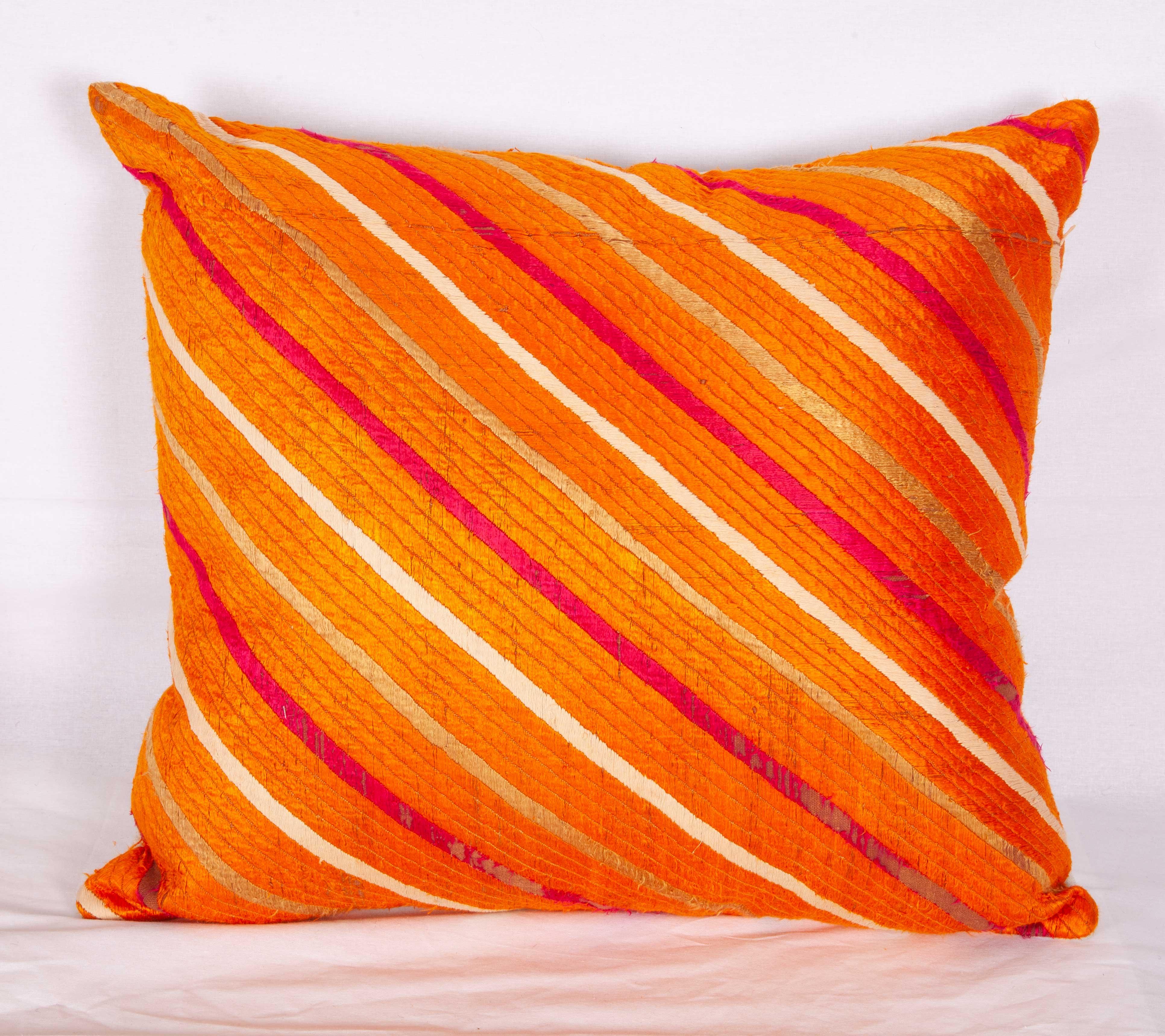 Indian Pillow Cases Fashioned from a Phulkari 'wedding shawl' from India For Sale
