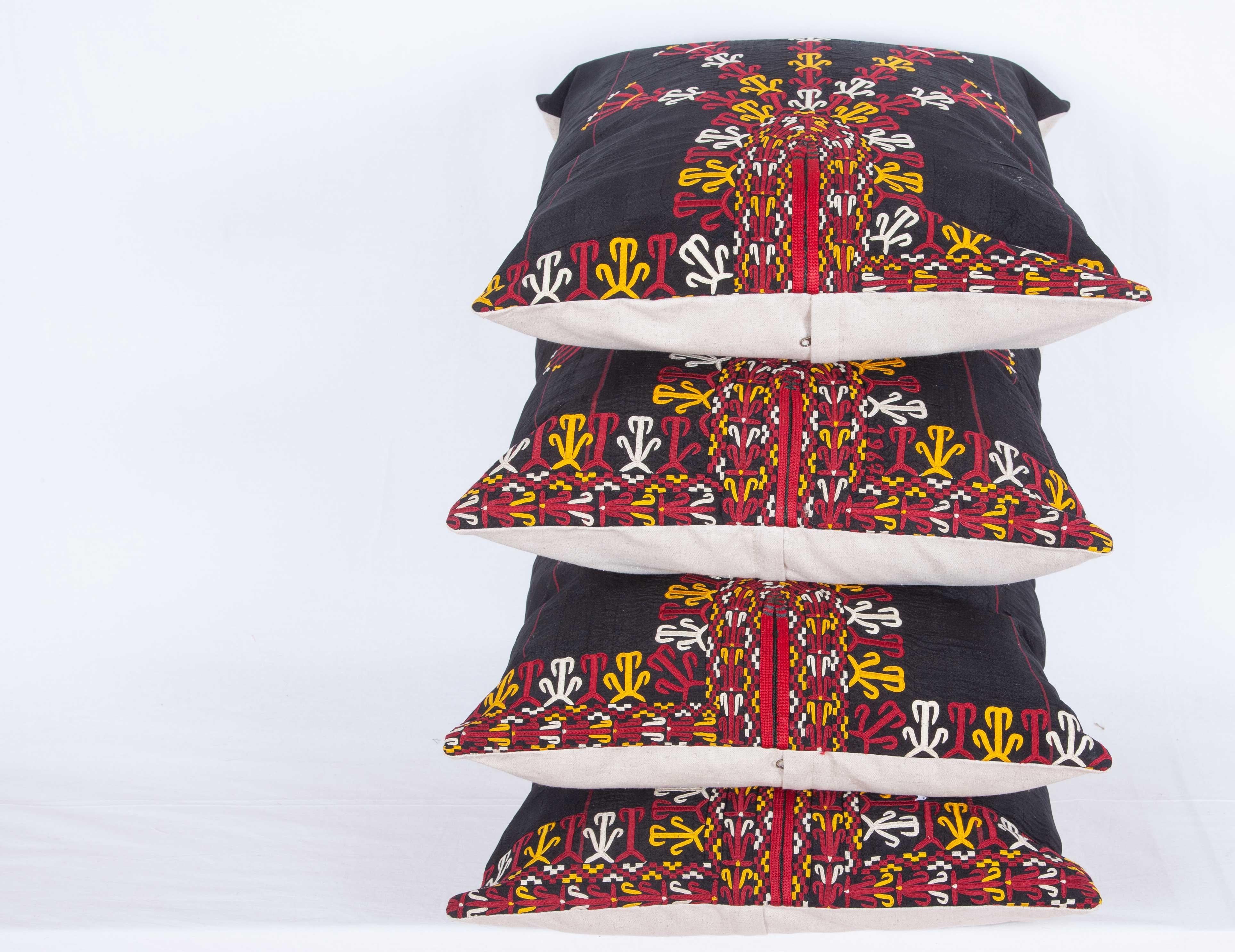 Pillow Cases Fashioned from a Turkmen Tekke Tribe Embroidered Silk Coat 5