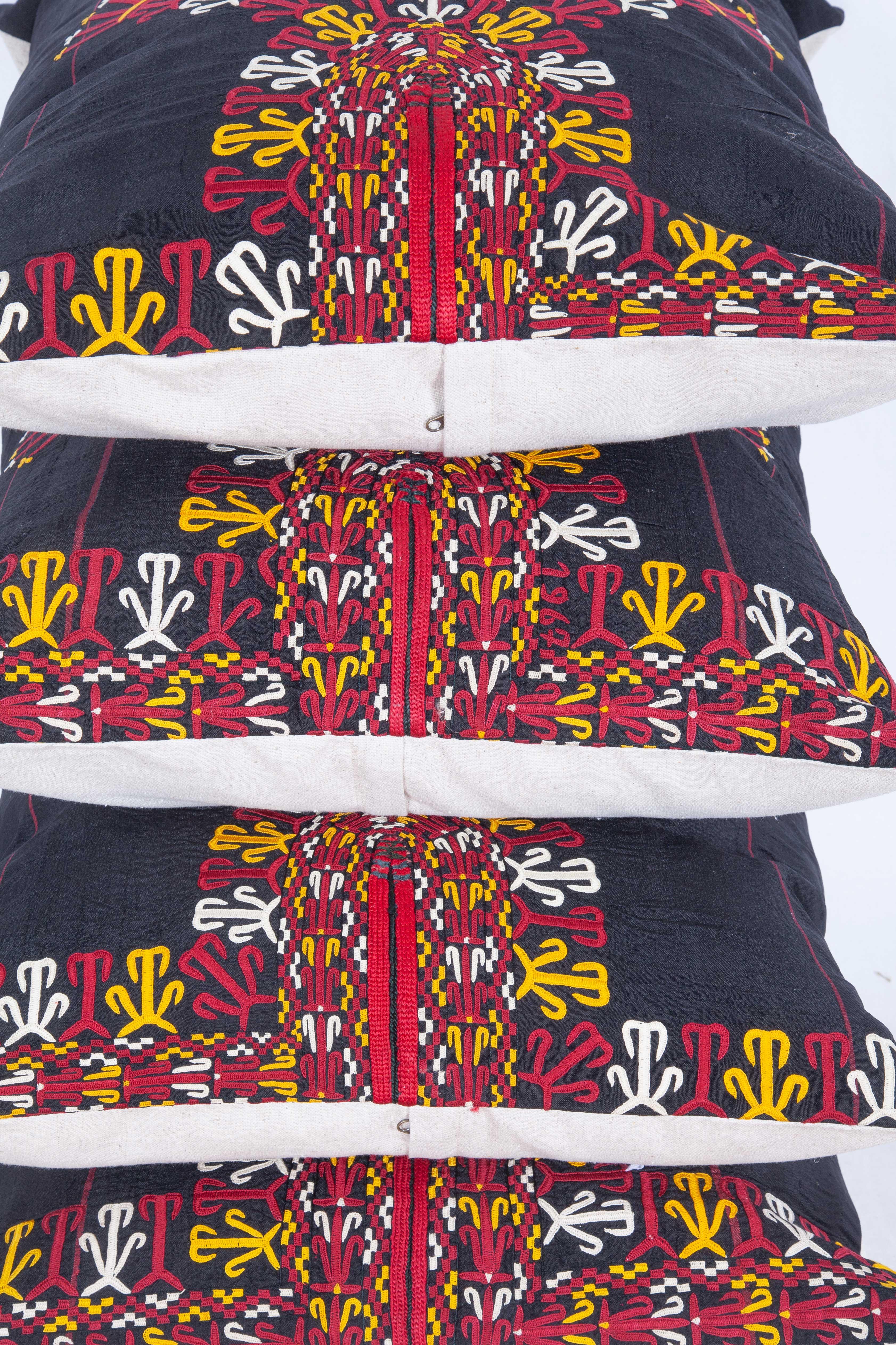 Pillow Cases Fashioned from a Turkmen Tekke Tribe Embroidered Silk Coat 6
