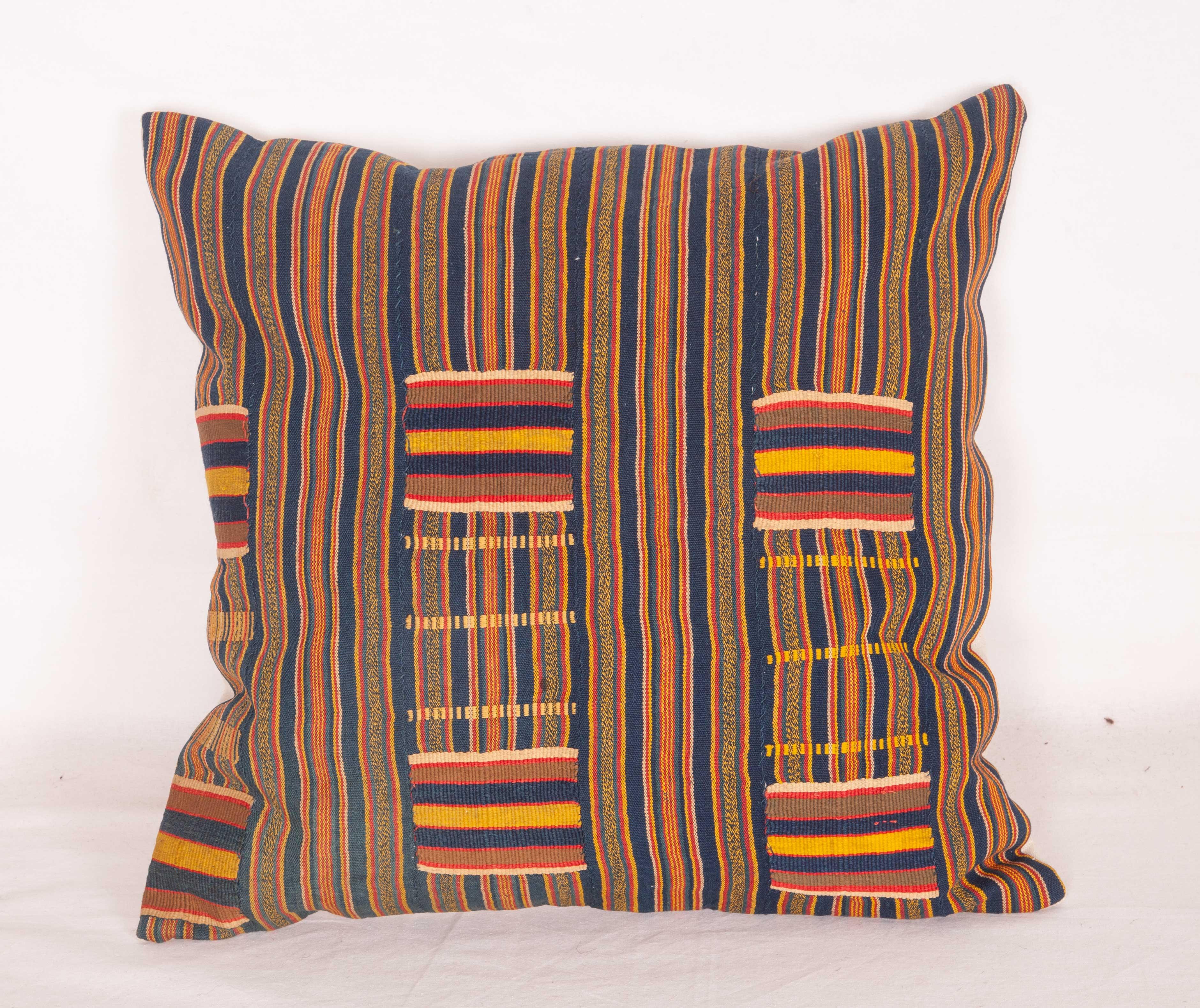 Tribal Pillow Cases Fashioned from African Kente Cloth, First Half of the 20th Century