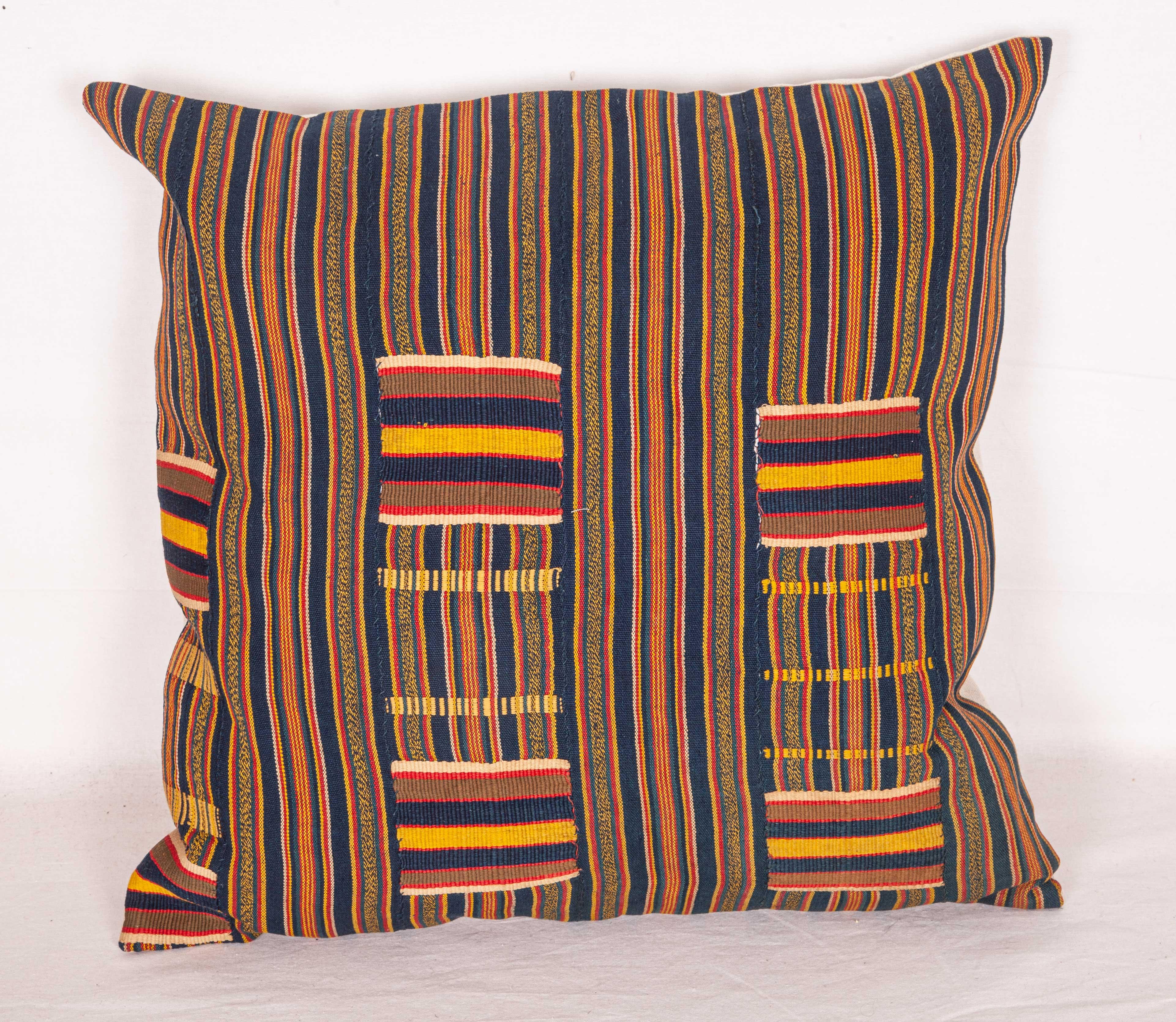 Ghanaian Pillow Cases Fashioned from African Kente Cloth, First Half of the 20th Century