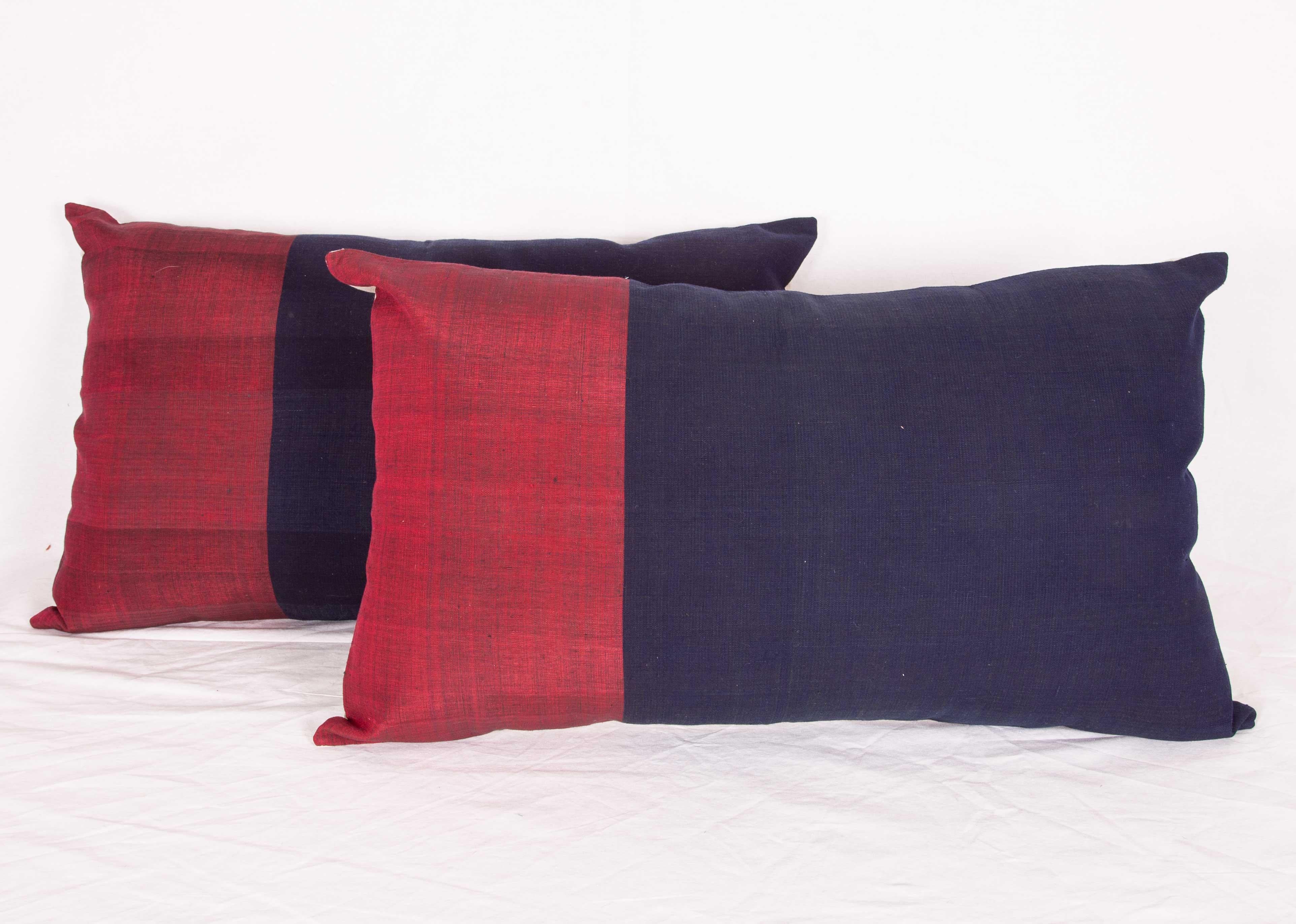 Tribal Pillow Cases Fashioned from an Afghan Waziri Shawl, Early 20th Century
