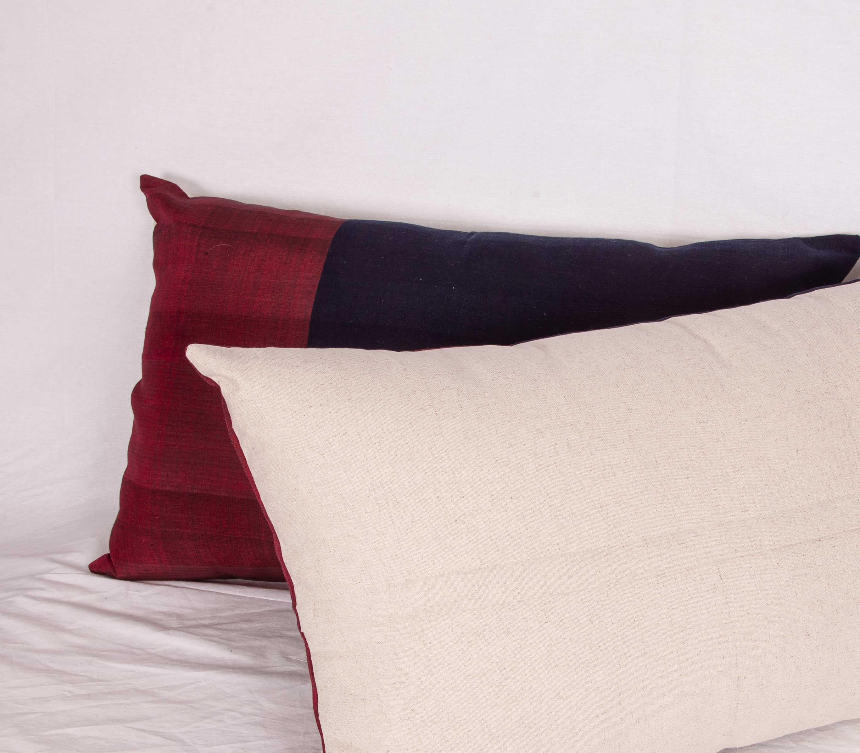Hand-Woven Pillow Cases Fashioned from an Afghan Waziri Shawl, Early 20th Century