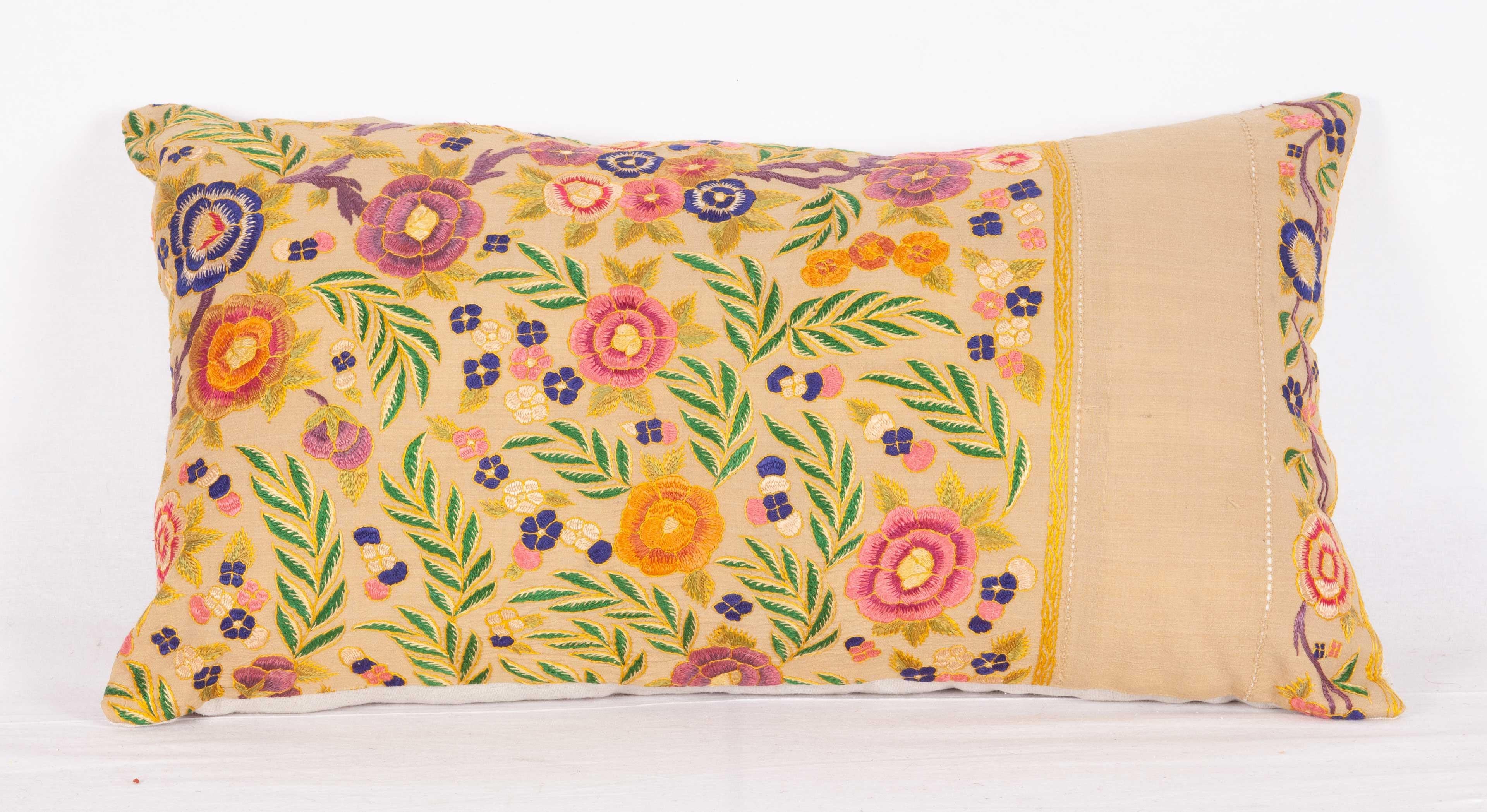 Embroidered Pillow Cases Fashioned from an Early 20th Century Embroidery