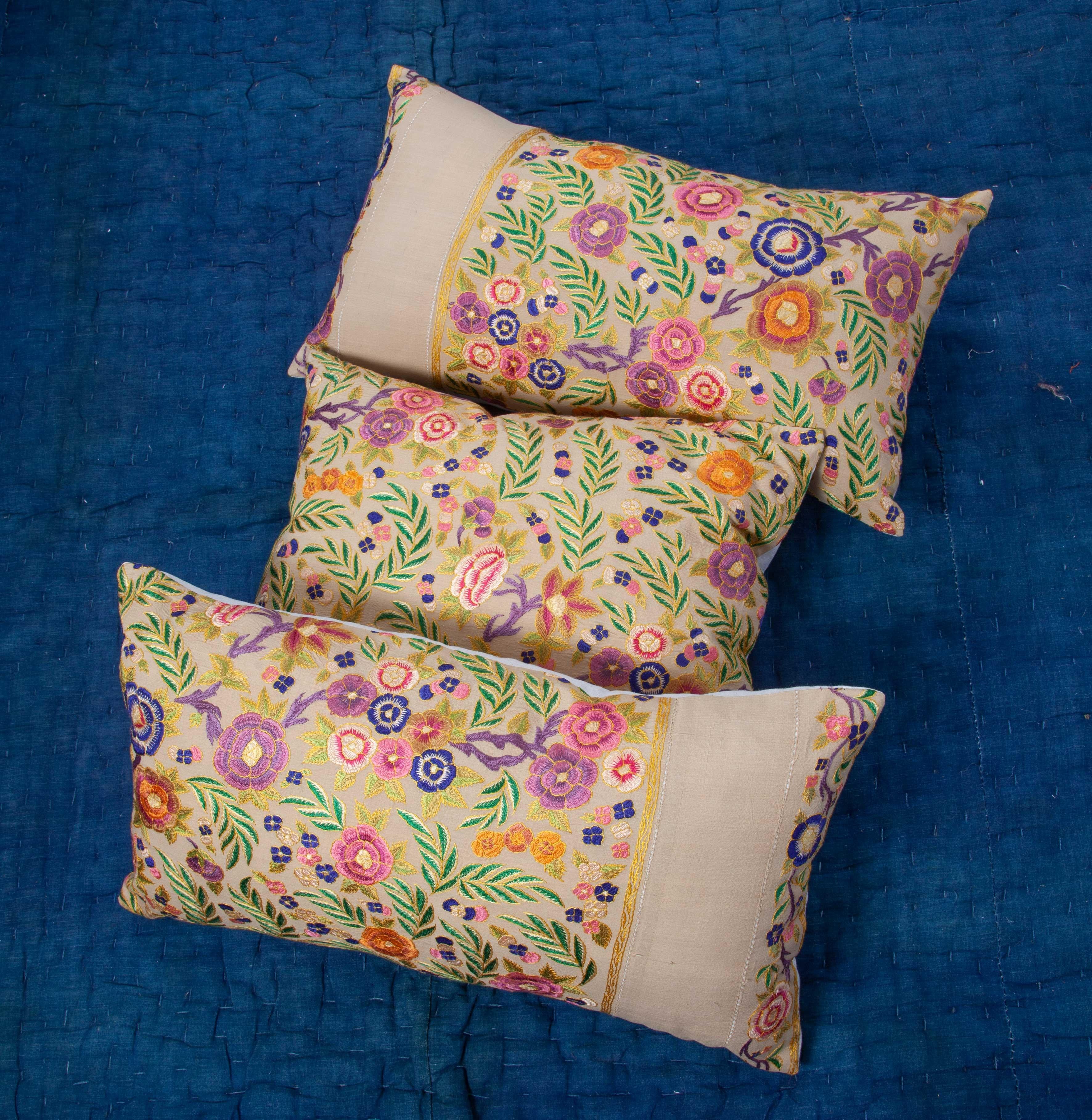 Pillow Cases Fashioned from an Early 20th Century Embroidery 1