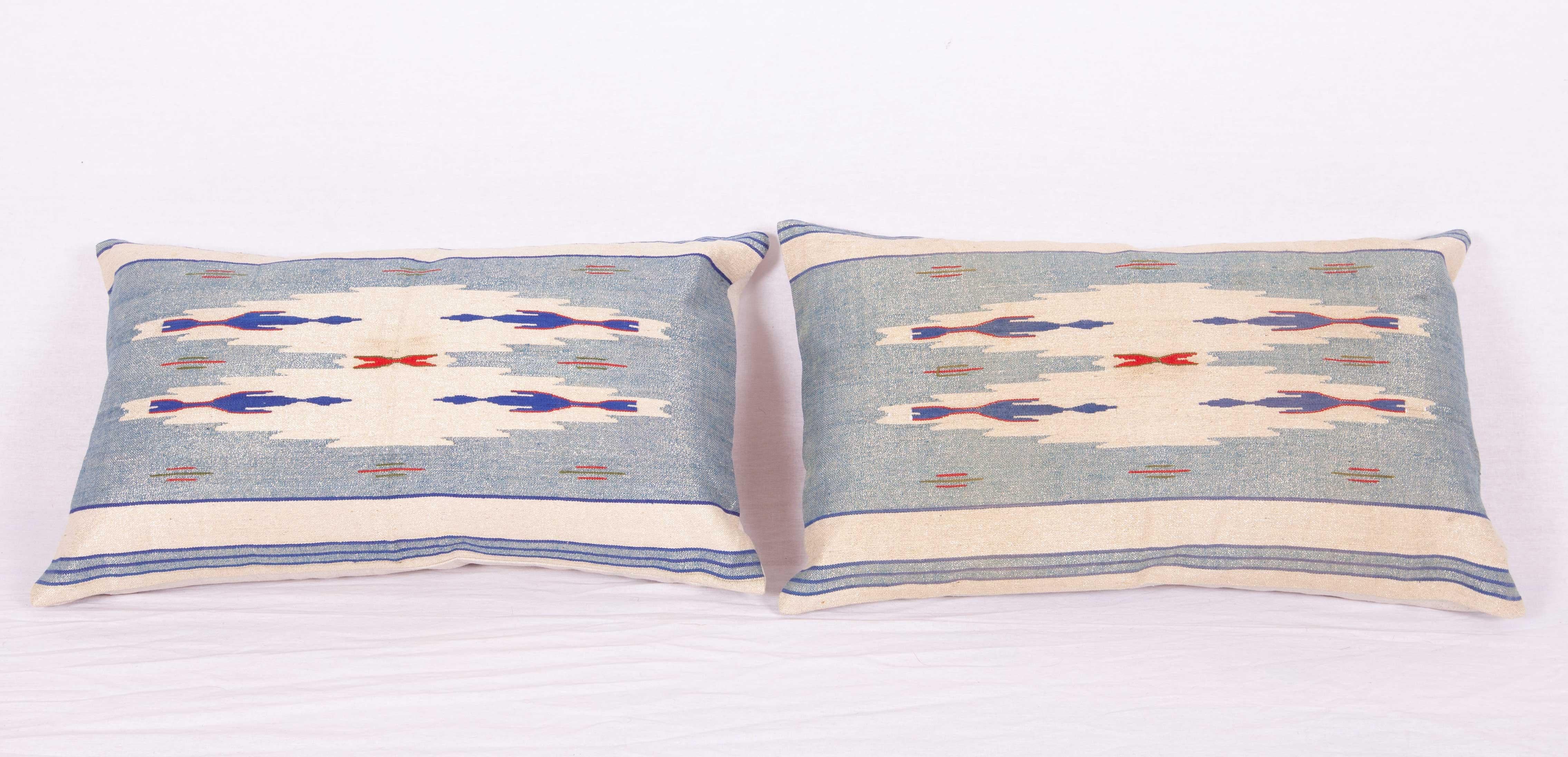 Kilim Pillow Cases Fashioned from an Early 20th Century Syrian Textile