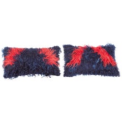 Pillow Cases Fashioned from Mid-20th Century Anatolian Angora Filikli Rugs