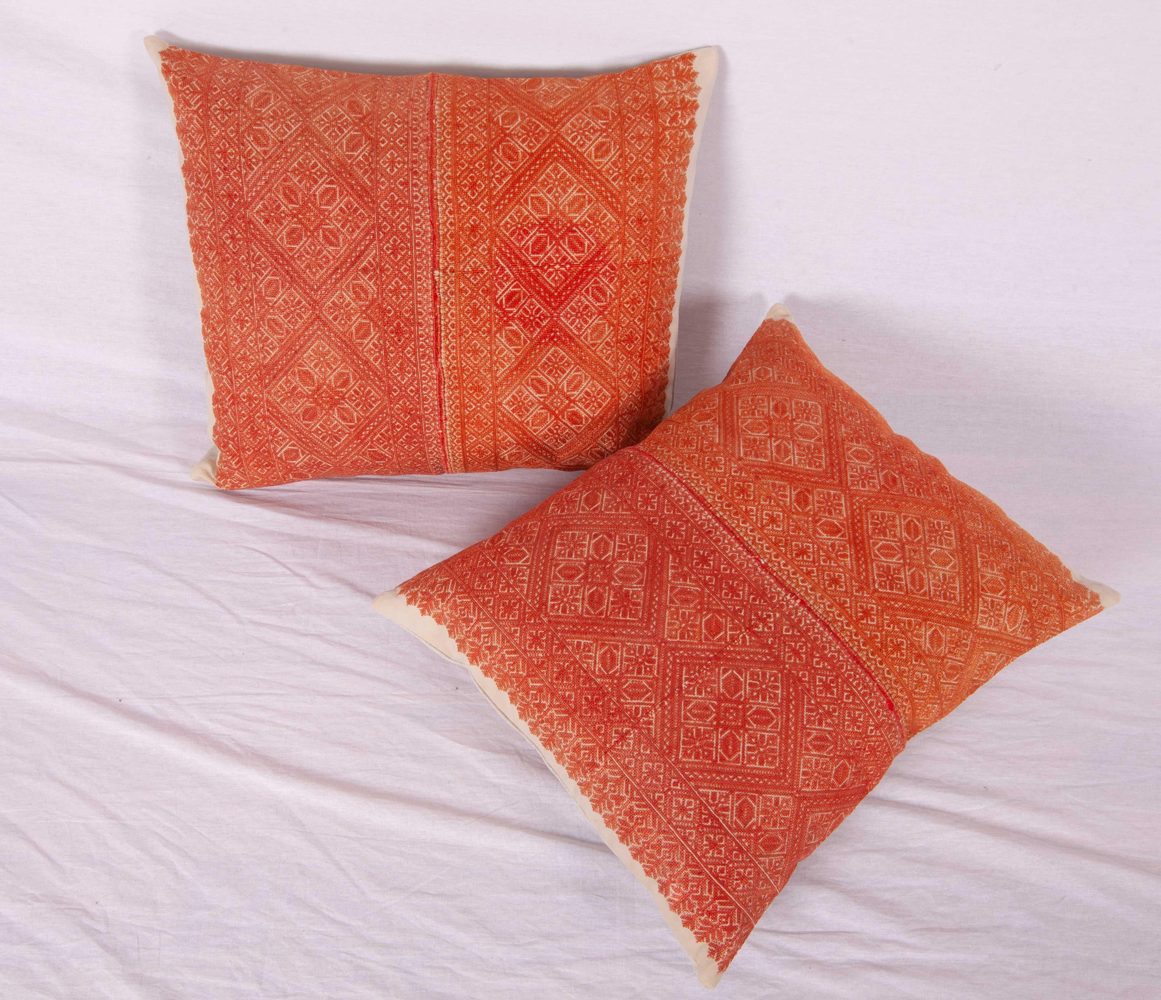 Moroccan Pillow Cases Made from an Early 20th Century Fez Embroidery from Morocco
