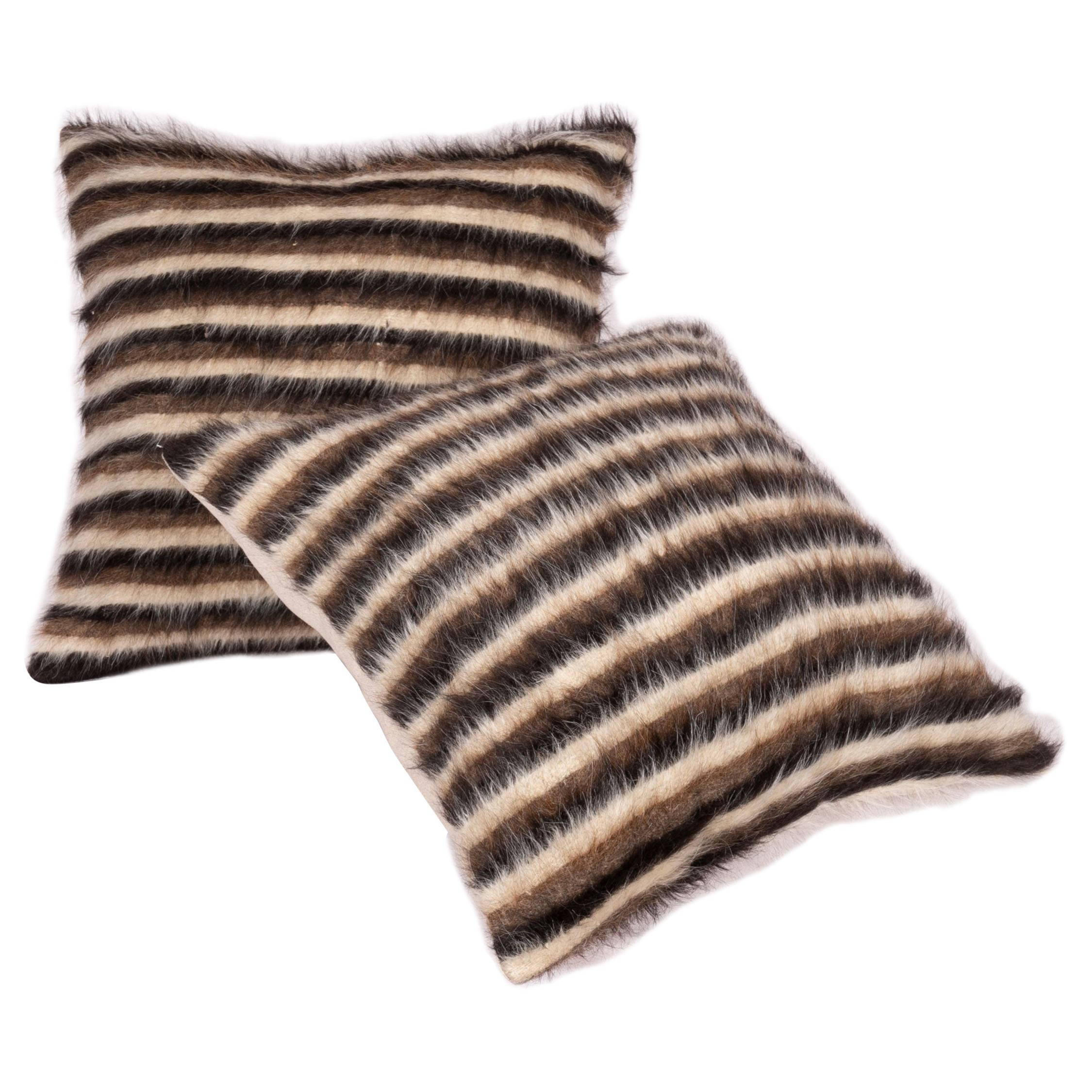 Pillow Cases Made from Anatolian Angora Siirt Blanket, 1960s1970s For