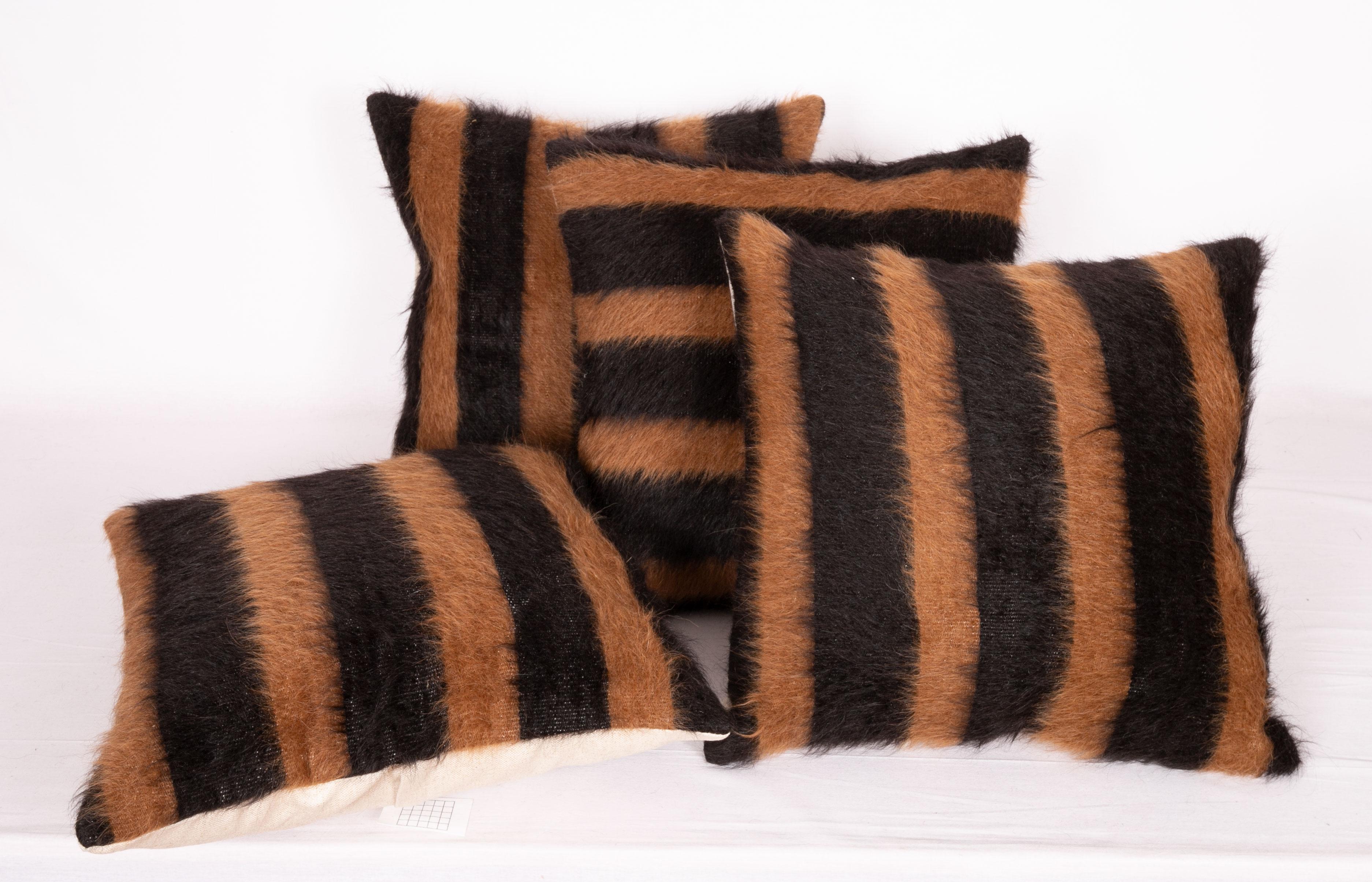 Pillow Cases Made from Anatolian Angora Siirt Blanket, 1960s-1970s 1