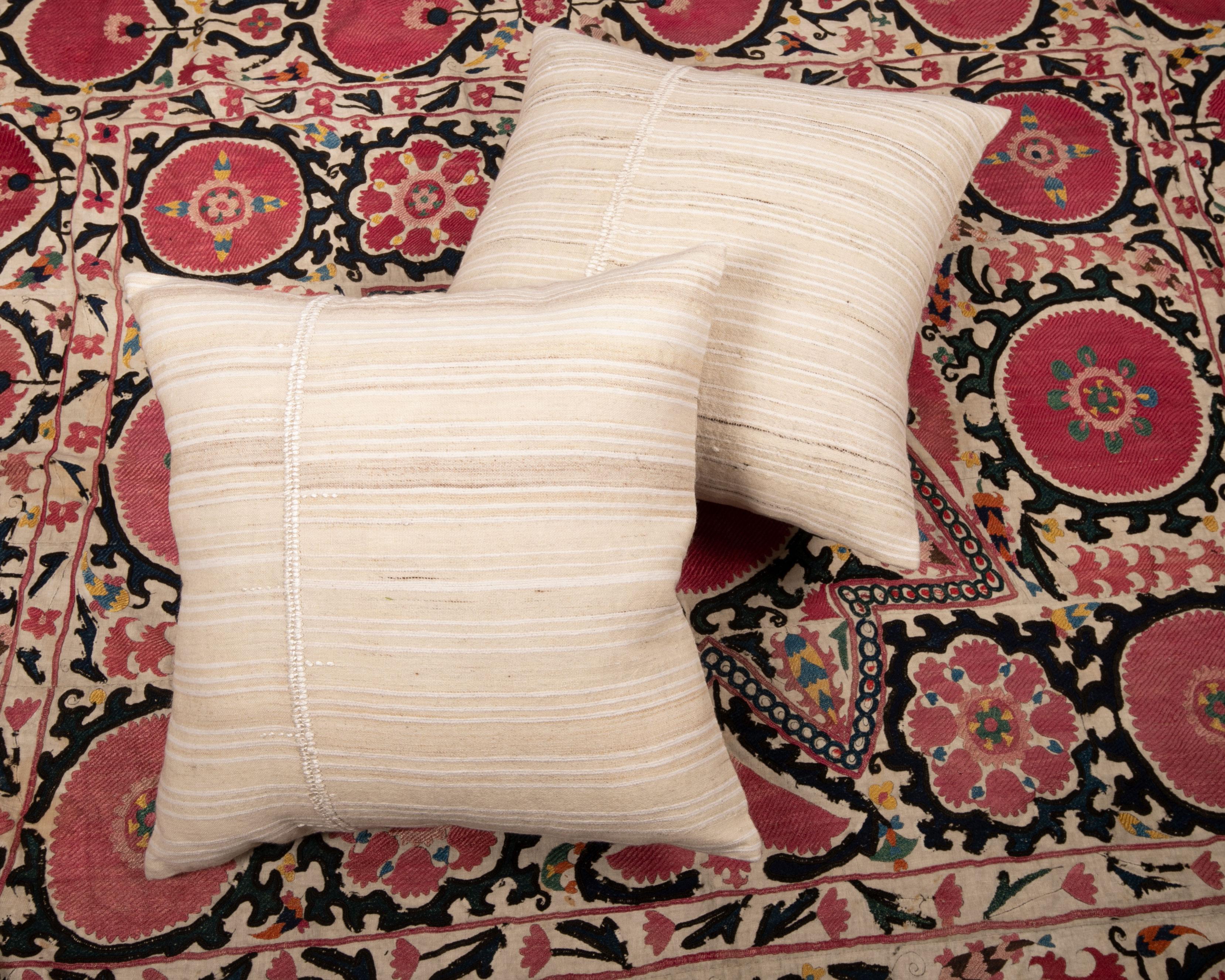 Cotton Pillow Cases Made from Vintage Anatolian Wool Covers, 1960s