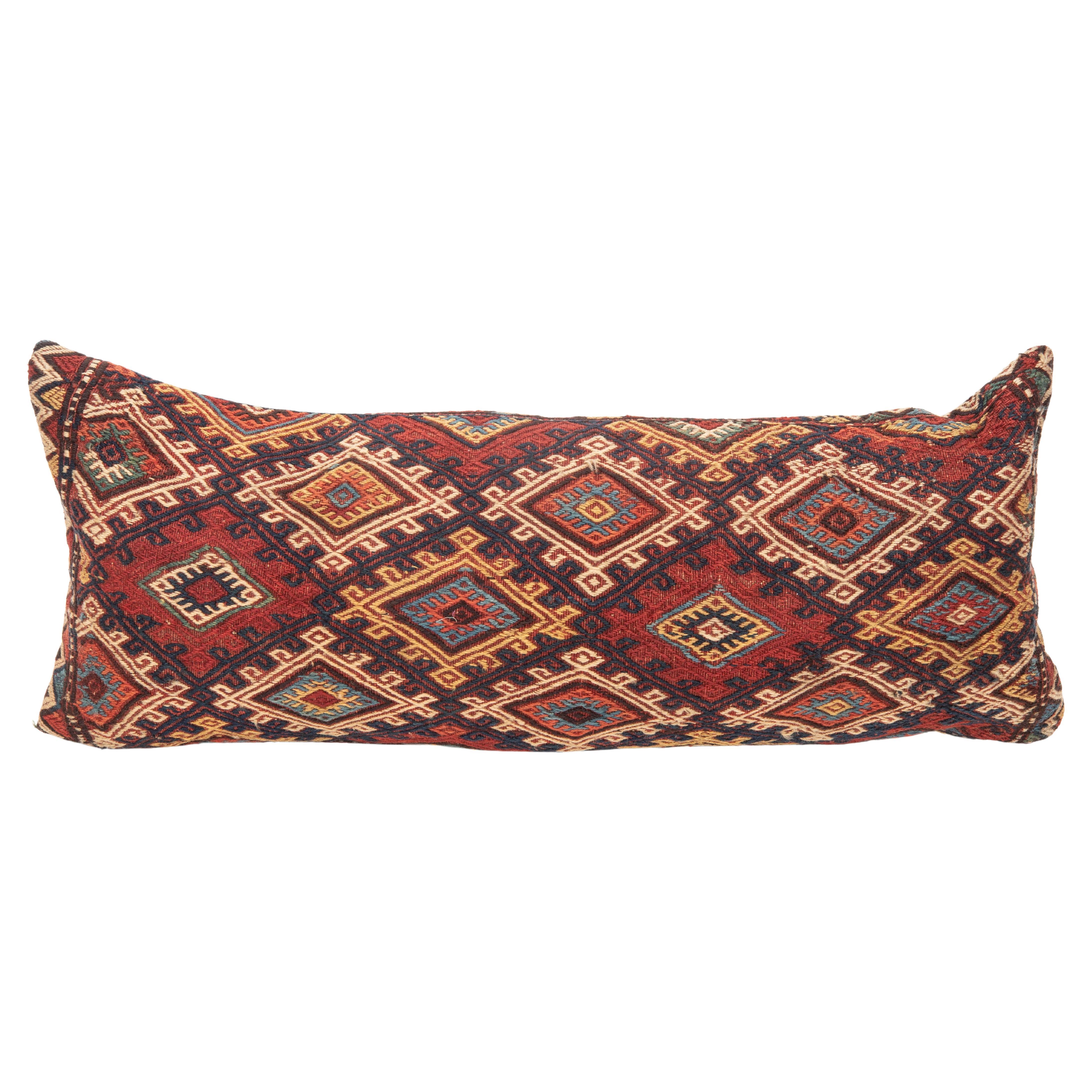Pillow Cover Fashioned from an Antique Caucasian Mafrash ( storage Bag ) Panel For Sale