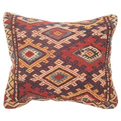 Pillow Cover Fashioned from an Antique Caucasian Mafrash ( storage Bag ) Panel