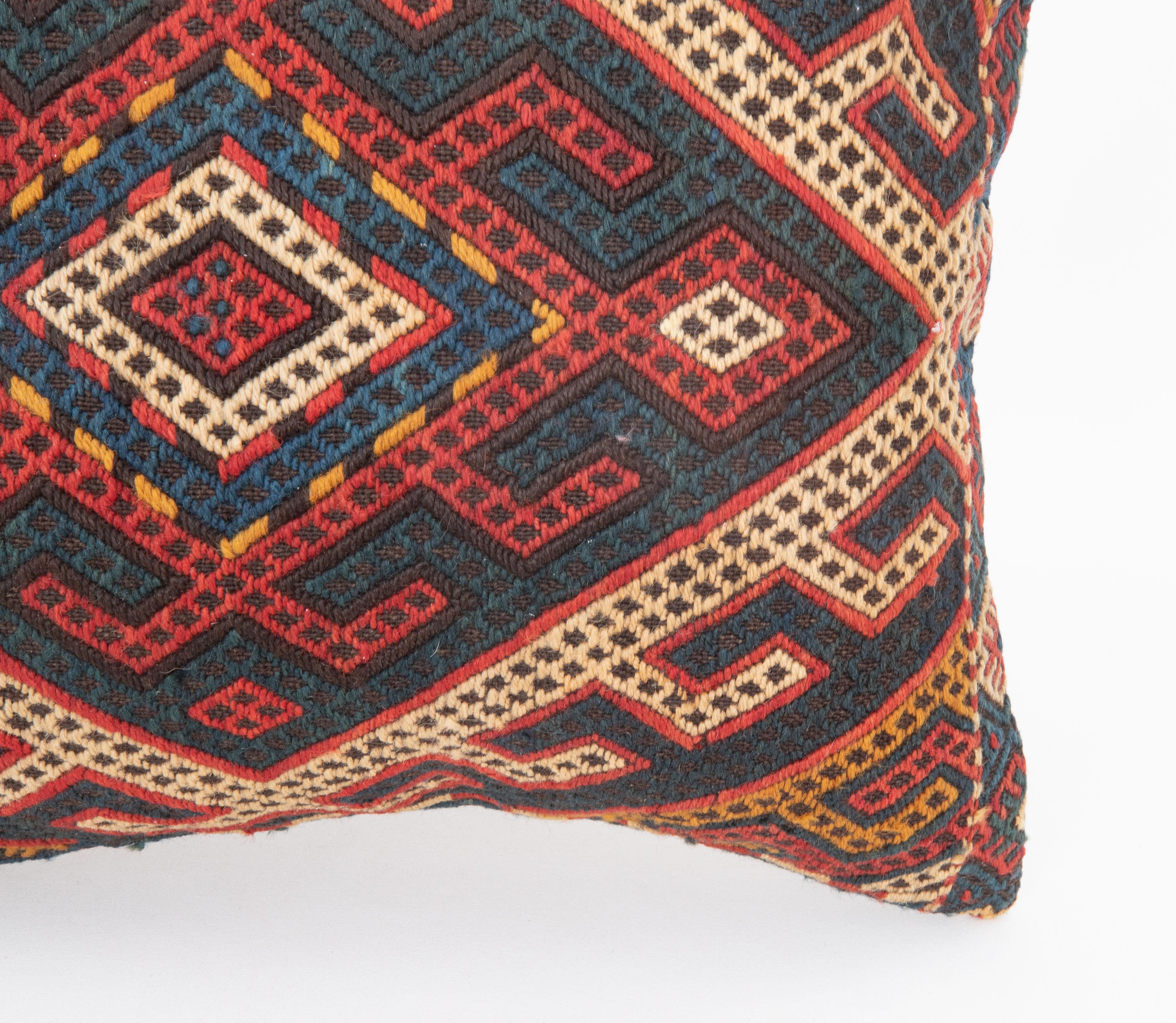 Azerbaijani Pillow Cover Fashioned from an Antique Caucasian Sumak Mafrash  Panel For Sale