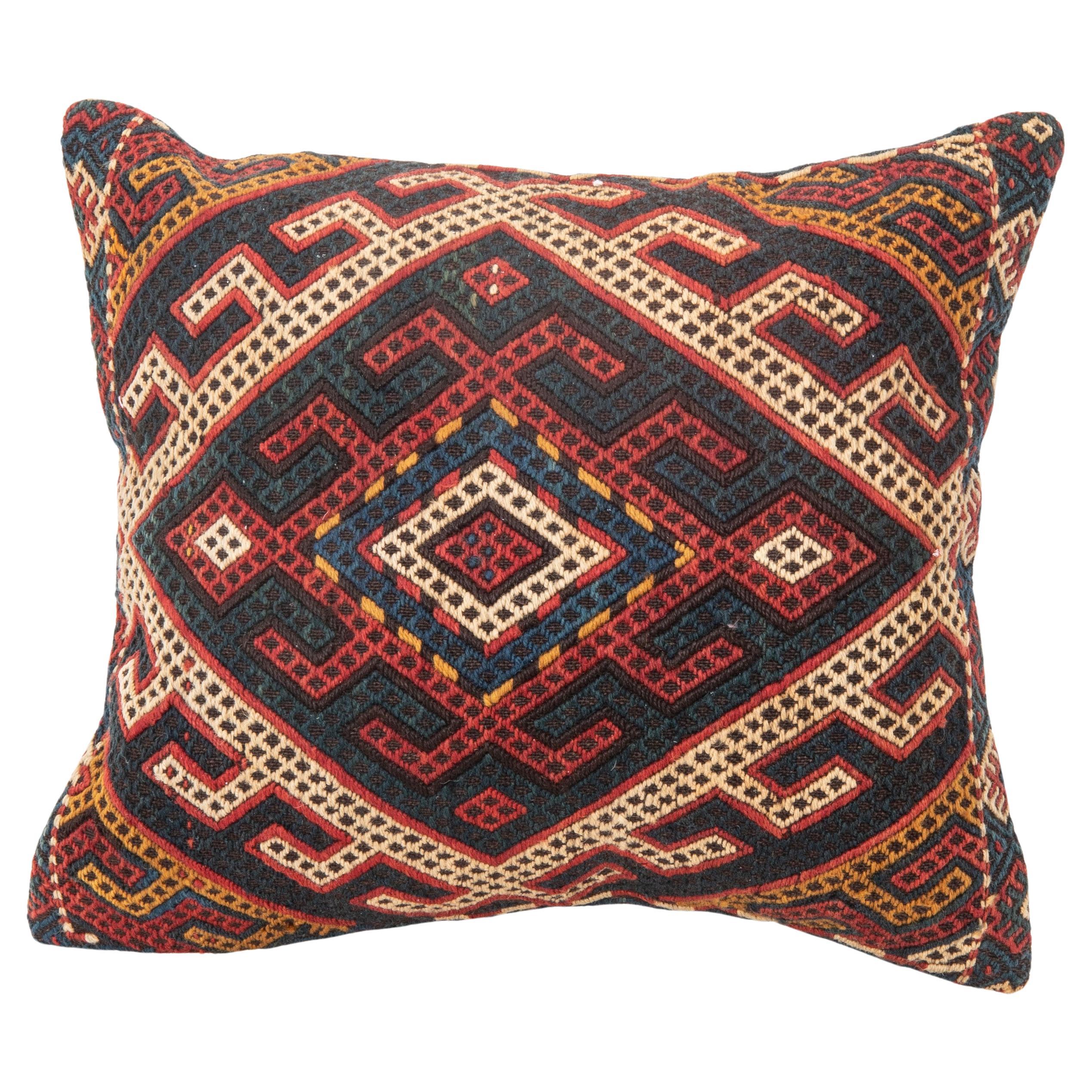 Pillow Cover Fashioned from an Antique Caucasian Sumak Mafrash  Panel For Sale