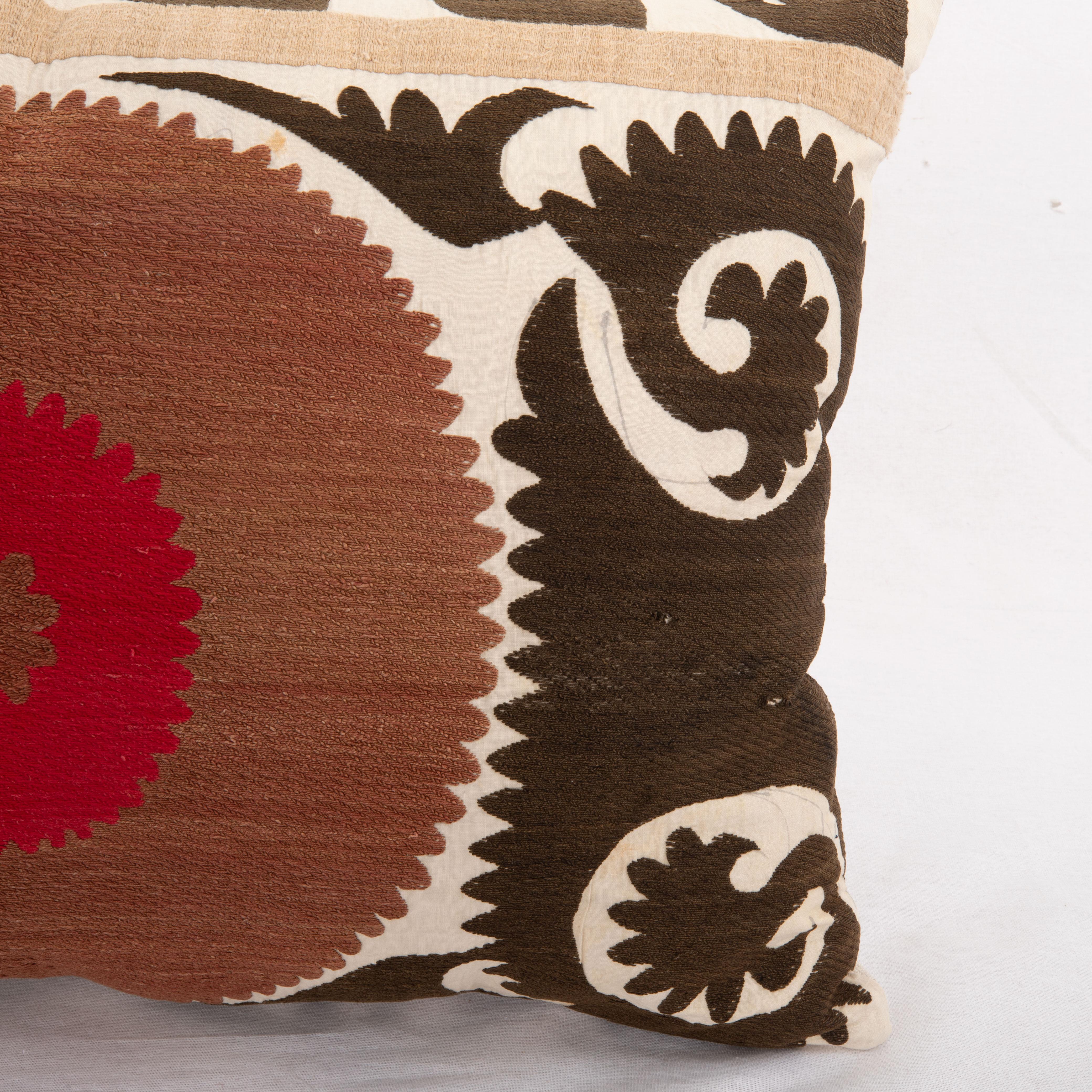 20th Century Pillow Cover Made from a 1930s Suzani, Uzbekistan For Sale