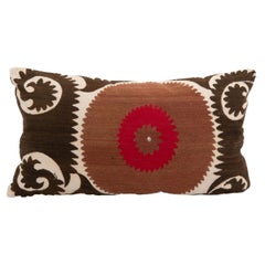 Antique Pillow Cover Made from a 1930s Suzani, Uzbekistan