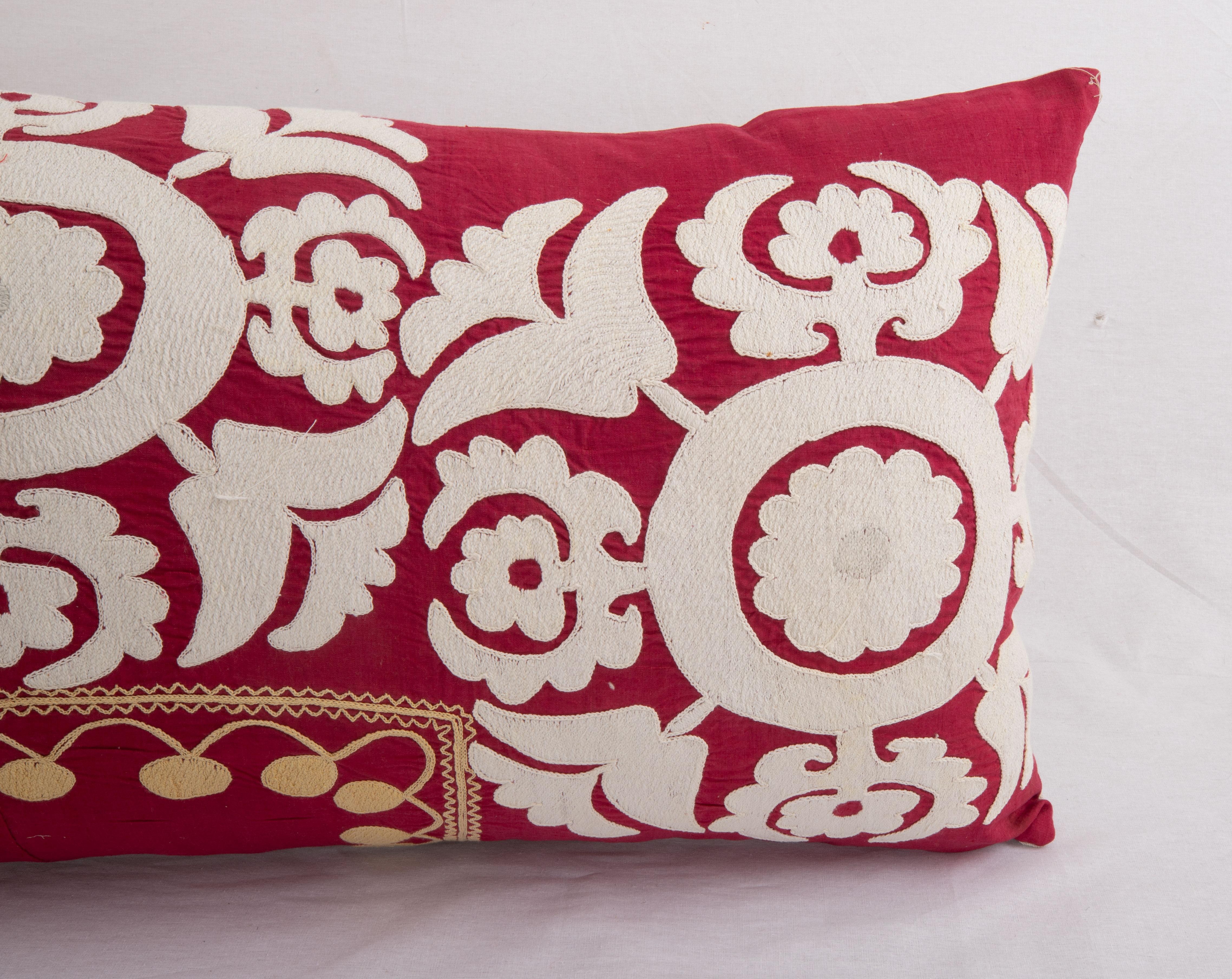 20th Century Pillow Cover Made from a 1960s Suzani, Uzbekistan For Sale