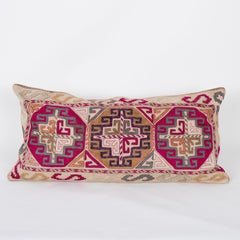 Pillow Cover, Made from a 1970s/80s silk mafrash ( storage bag ) Panel