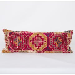 Pillow Cover, Made from a 1970s/80s silk mafrash ( storage bag ) Panel