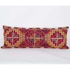 Pillow Cover, Made from a 1970s/80s silk mafrash ( storage bag ) Panel