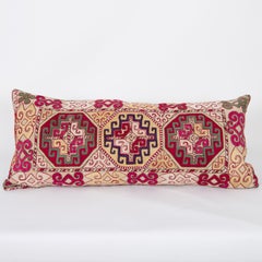 Pillow Cover, Made from a 1970s/80s silk mafrash ( storage bag ) Panel