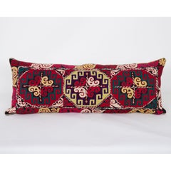 Pillow Cover, Made from a 1970s/80s silk mafrash ( storage bag ) Panel