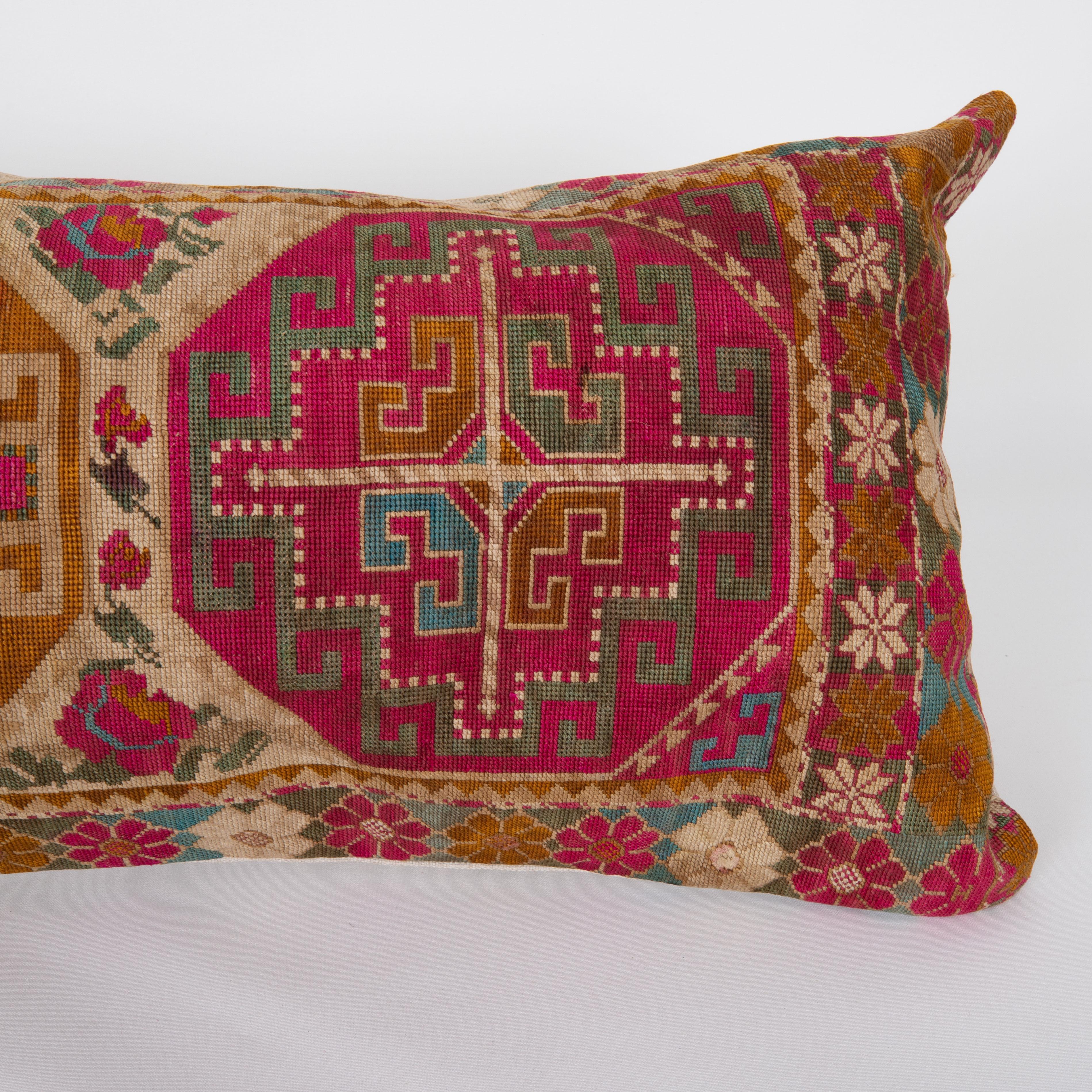 20th Century Pillow Cover, Made from a 1970s/80s silk mafrash ( storage bag ) Panel For Sale